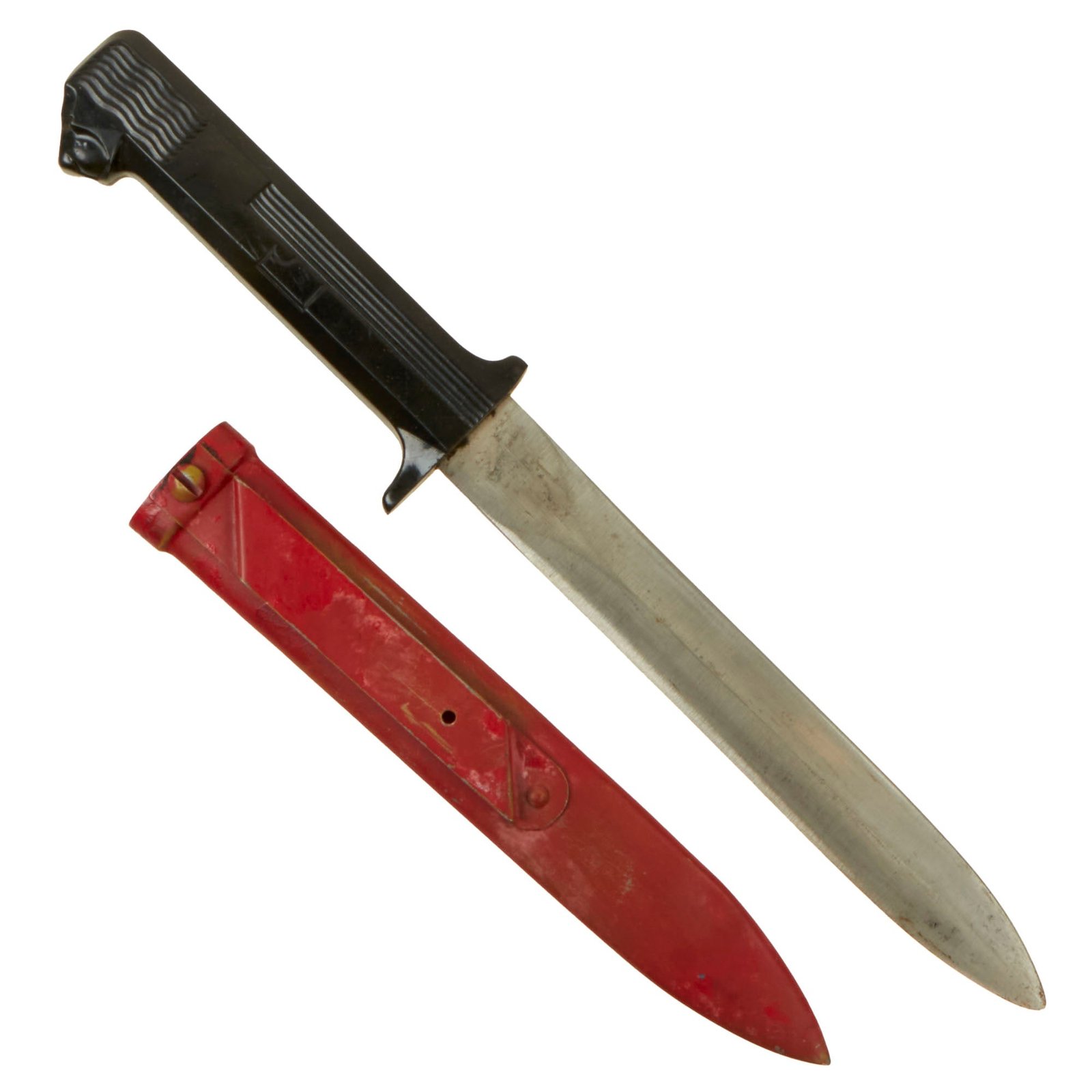 Buy Original Italian WWII RSI San Marco Battalion “Lion’s Head” Officer’s Dagger with Painted Scabbard - Rare | Original Firearms Antique For Sale