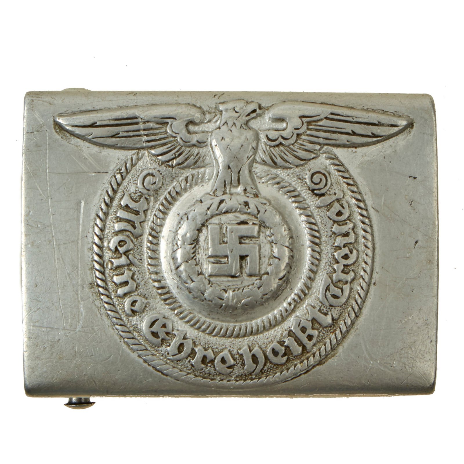 Buy Original German Early WWII 1938 Dated Aluminum SS EM/NCO Belt Buckle - RZM 822/38 SS | Original Firearms Antique For Sale