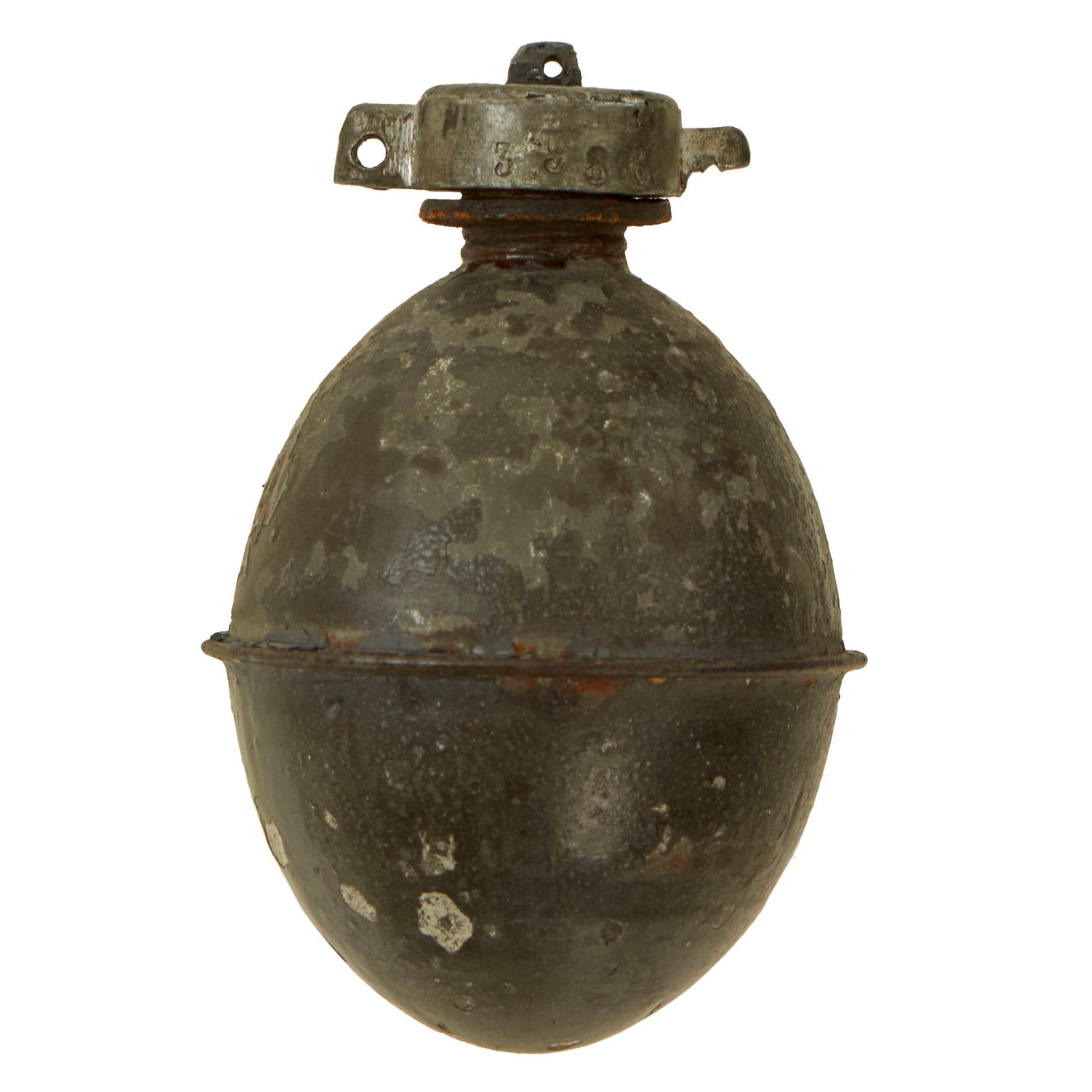 Buy Original French WWI Model 1914 OF1 Egg Hand Grenade circa 1915 - 1917 - Inert | Original Firearms Antique For Sale