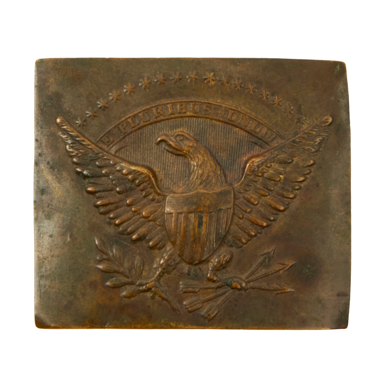 Buy Original U.S. Seminole Wars Militia Waist Belt Plate with Original Iron Keepers - Circa 1825-1835 | Original Firearms Antique For Sale