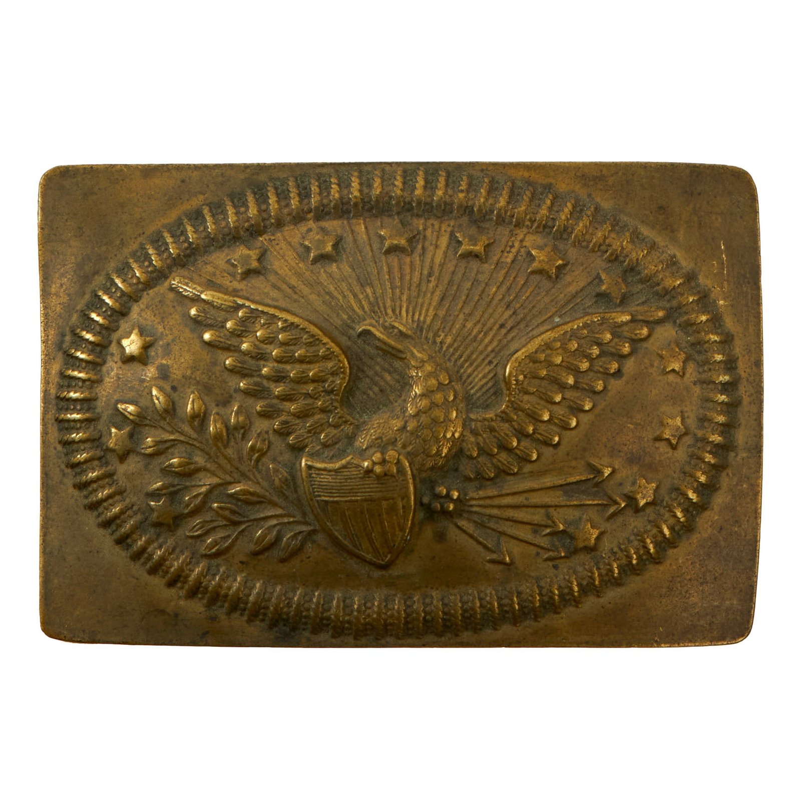 Buy Original U.S. Seminole Wars Militia Waist Belt Plate with Original Iron Keepers - Circa 1825-1835 | Original Firearms Antique For Sale