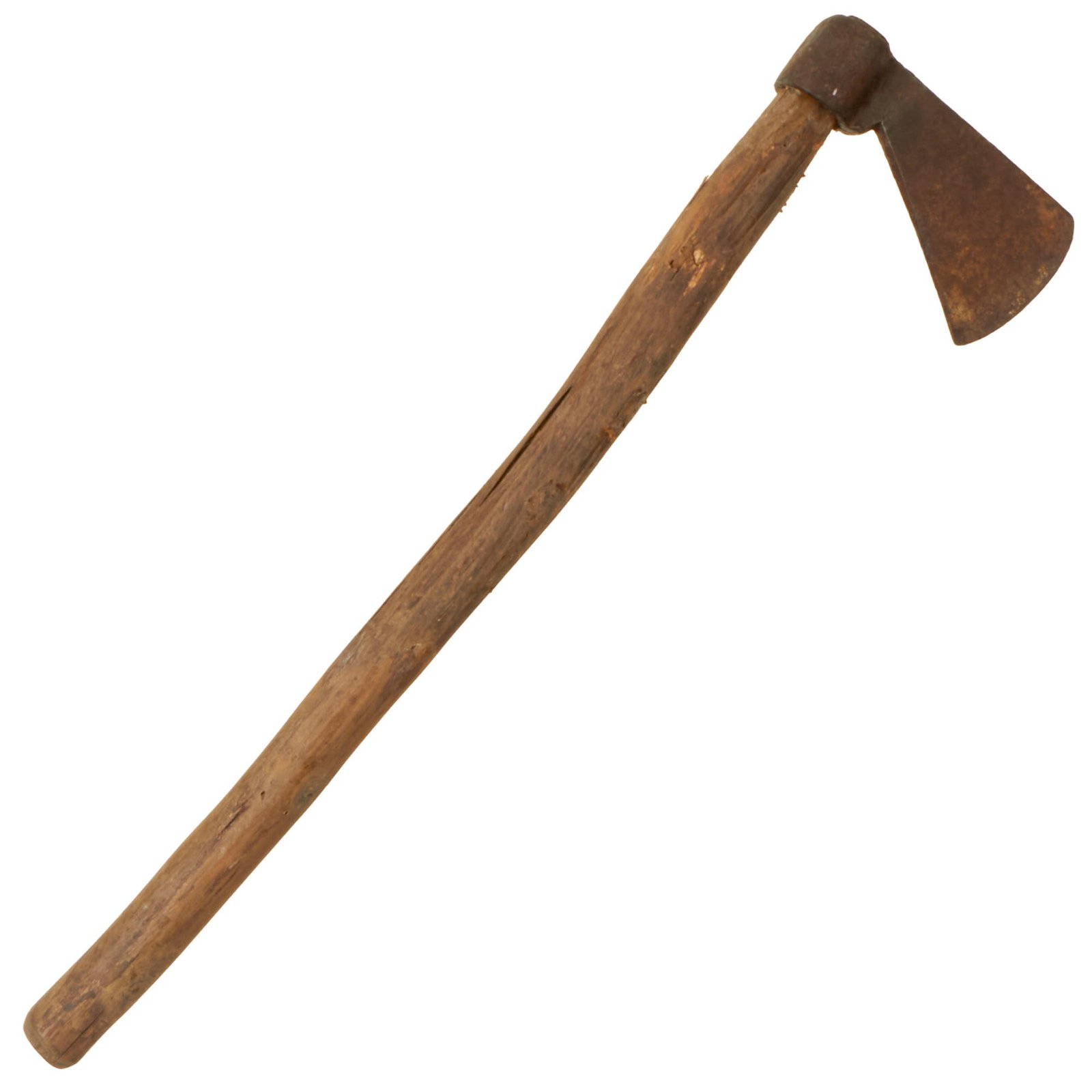Buy Original U.S. / British Early Revolutionary War era Colonial Blacksmith Marked Hand Forged Camp Axe with Replaced Haft - Great Markings | Original Firearms Antique For Sale