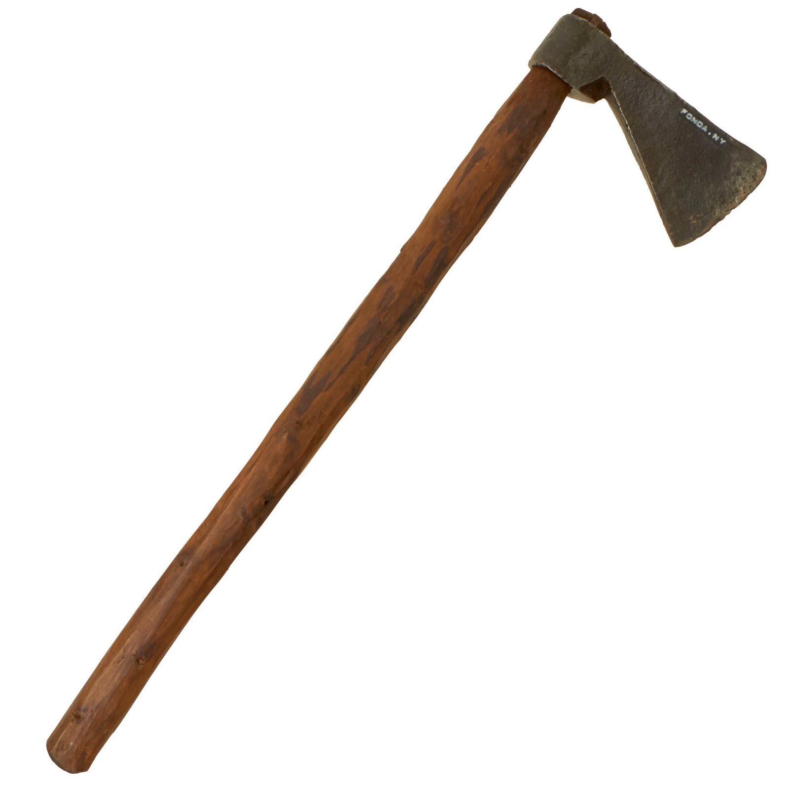 Buy Original U.S. / British Early Revolutionary War era Colonial Blacksmith Marked Hand Forged Camp Axe with Replaced Haft | Original Firearms Antique For Sale