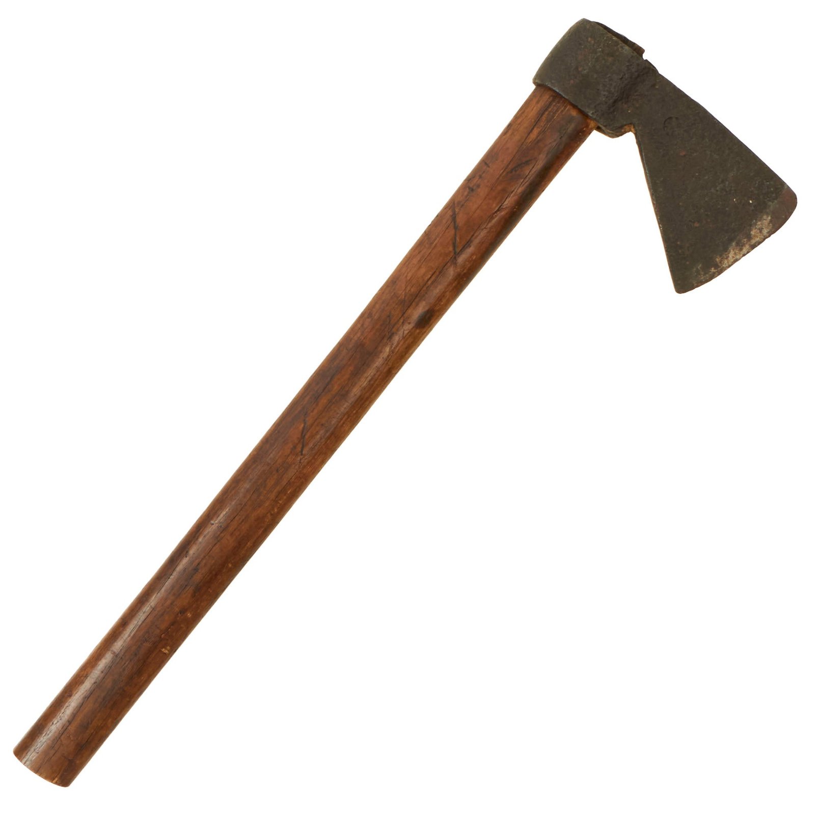 Buy Original U.S. / British Early Revolutionary War era Colonial Blacksmith Marked Hand Forged Camp Axe with Period-Replaced Haft | Original Firearms Antique For Sale