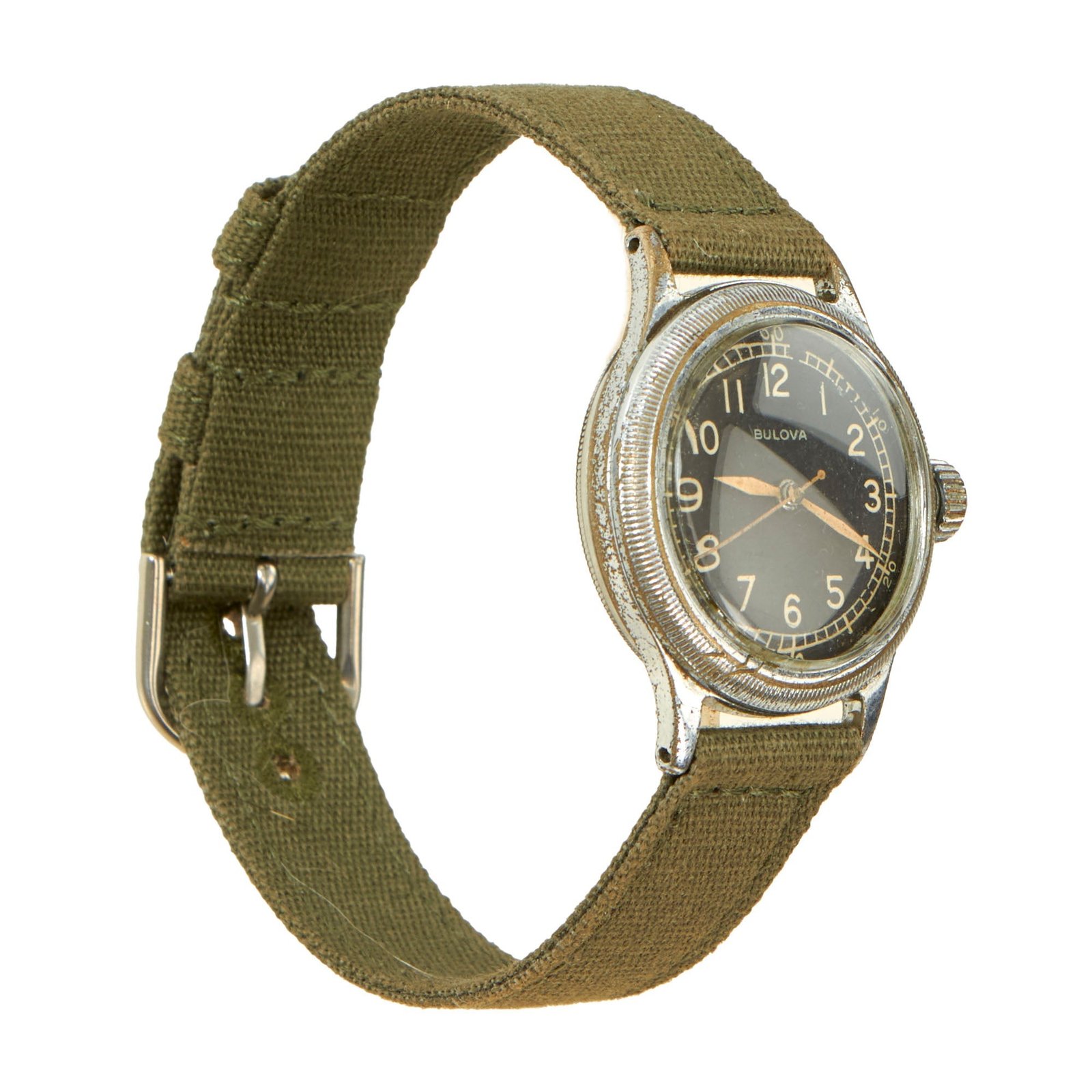 Original U.S. WWII 1943 Type A-11 USAAF Wrist Watch by Bulova - Fully Functional