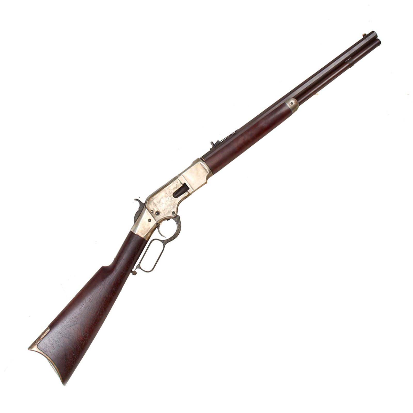 Original U.S. Special Order Winchester Nickel Plated 2nd Model 1866 "Yellow Boy" Carbine with Octagonal Barrel Serial 21217 in .44 Centerfire - Made in 1869