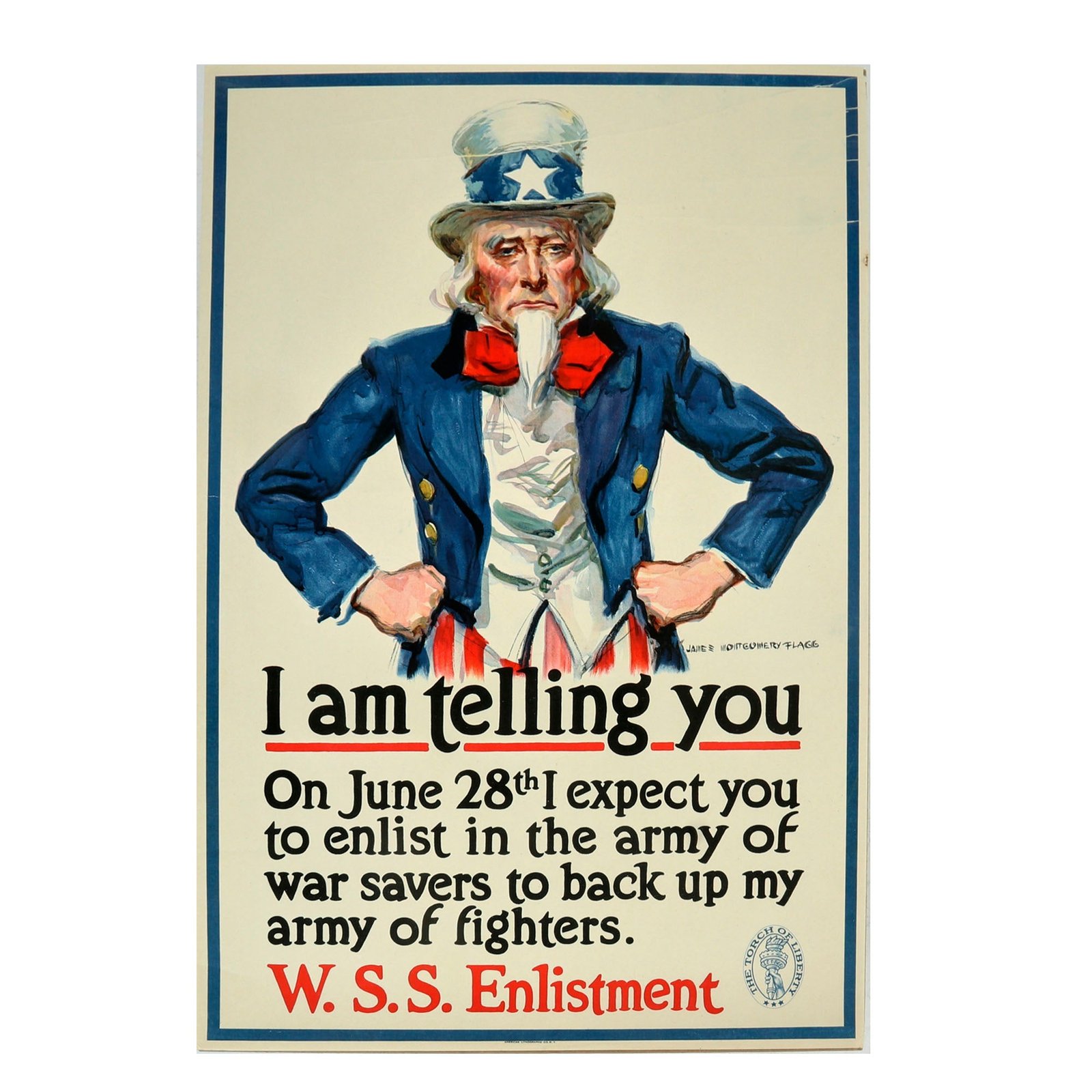 Buy Original U.S. WWI Uncle Sam WSS Enlistment Poster by James Montgomery Flagg - 20 x 30” | Original Firearms Antique For Sale