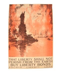 Buy Original U.S. WWI Fourth Liberty Loan Poster - “That Liberty Shall Not Perish From the Earth” Annihilation of NYC - 28¼ x 40” | Original Firearms Antique For Sale