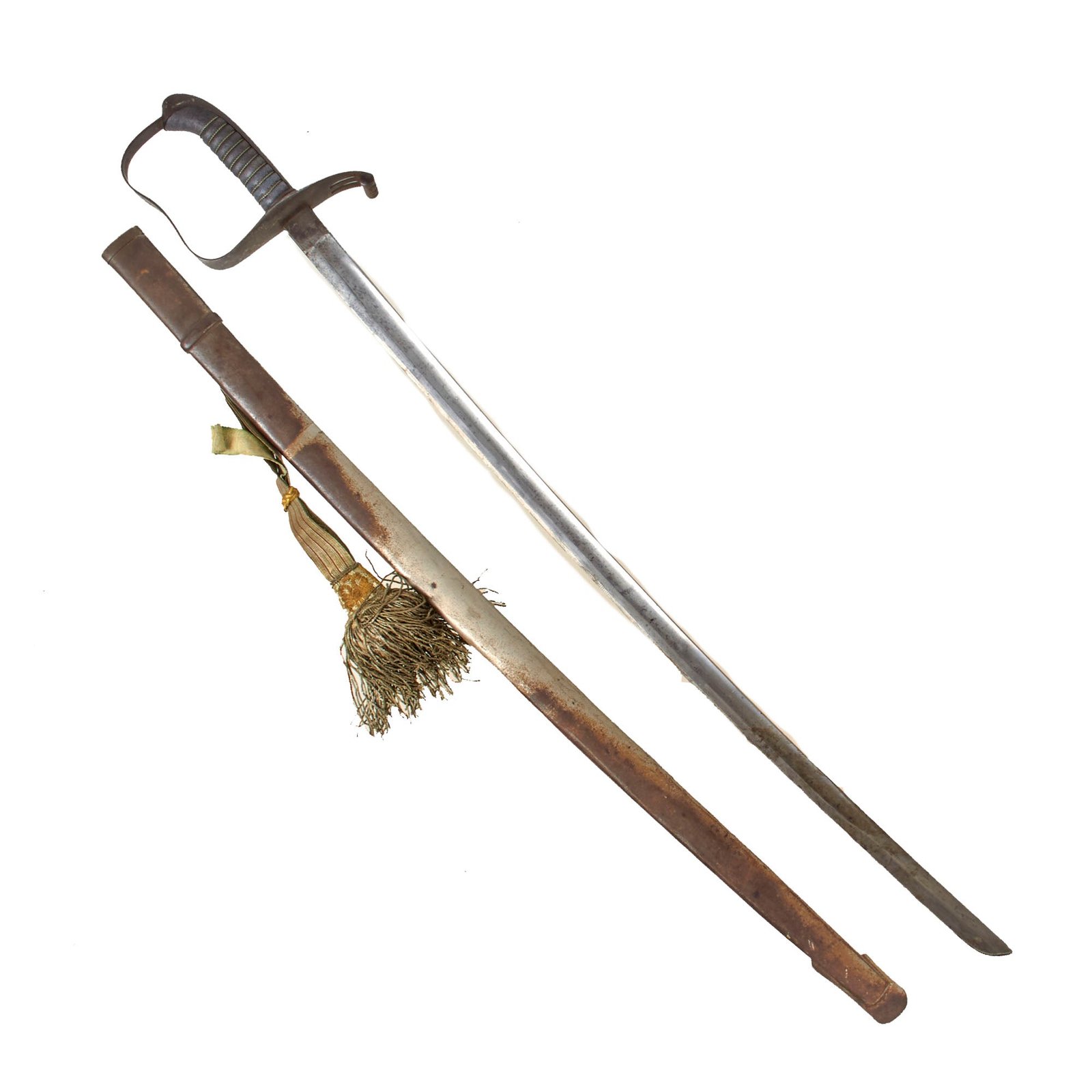 Original Austrian Austro-Prussian War Era Model 1861 Infantry Officer’s Saber by F. Hörster of Solingen with Scabbard & Sword Knot