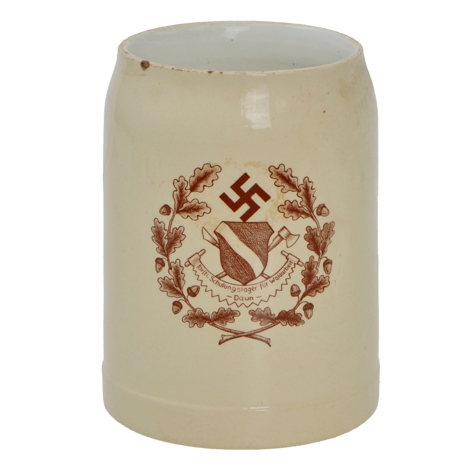 Original German Pre-WWII Forestry Construction Training Camp Beer Stein