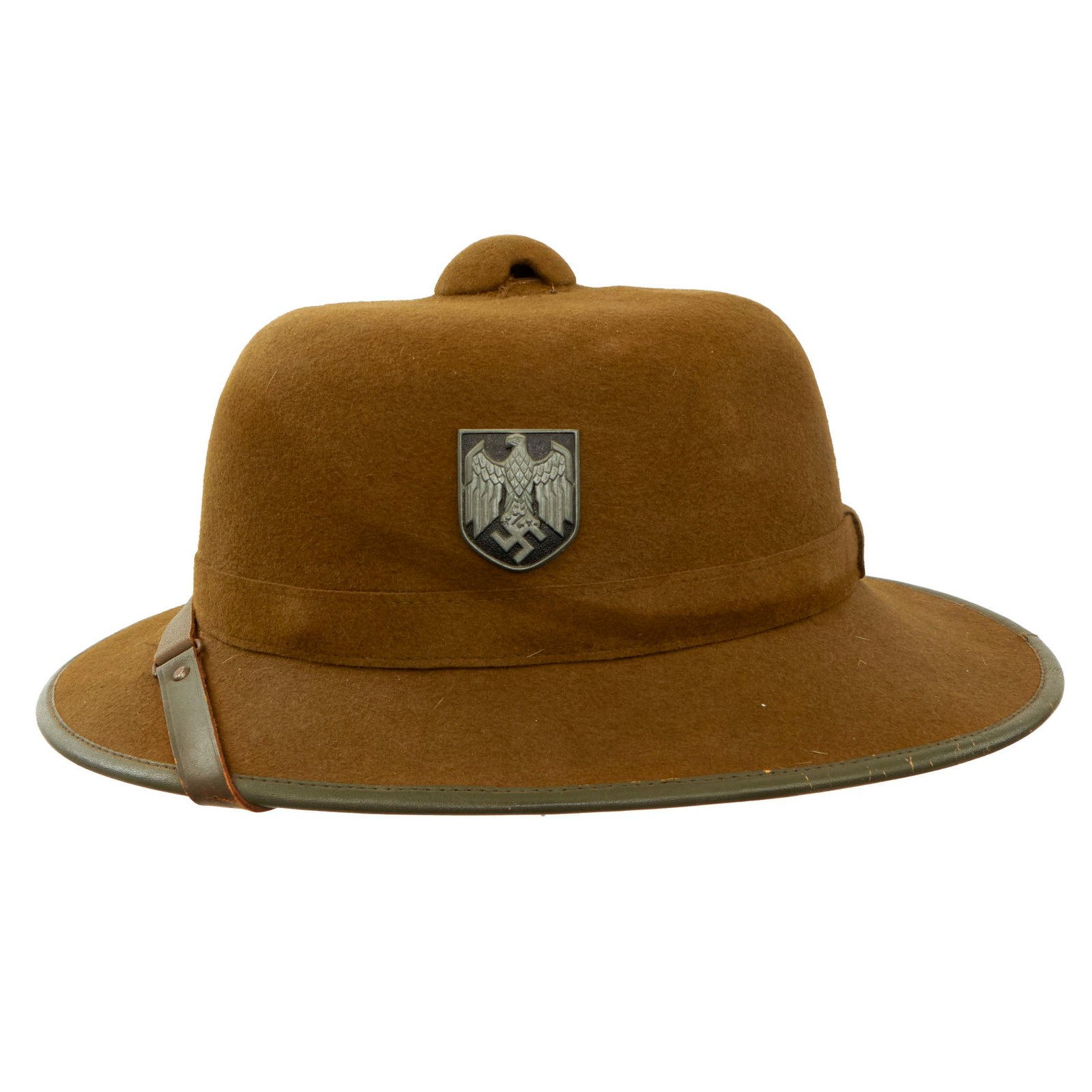 Original German WWII 2nd Model Afrikakorps DAK Sun Helmet by APN Dated 1942 - Size 58