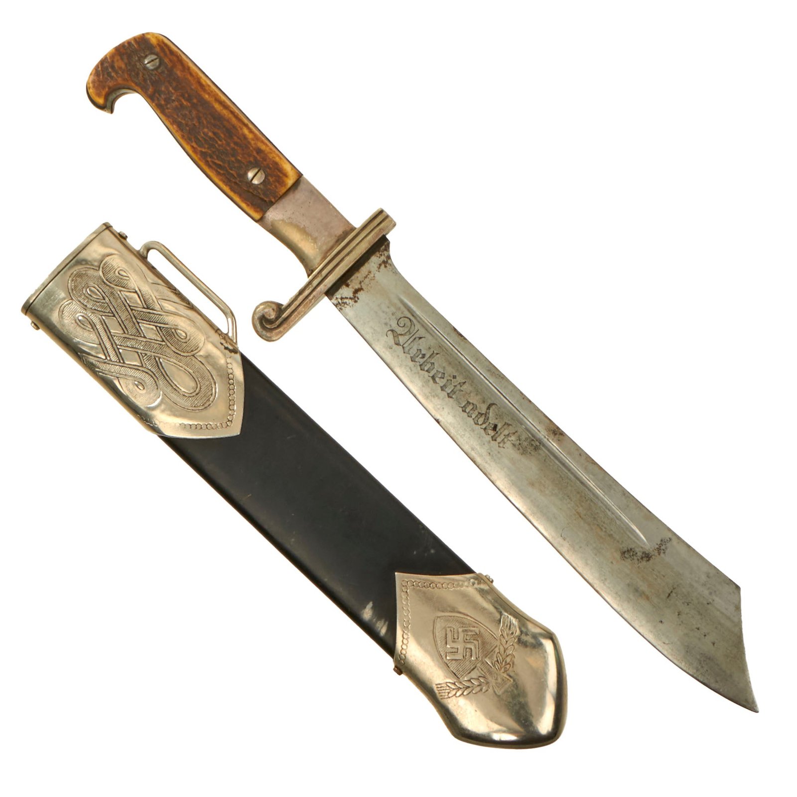 Original German Pre-WWII RAD Labor Corps Enlisted Mans Hewer by Carl Eickhorn with Scabbard