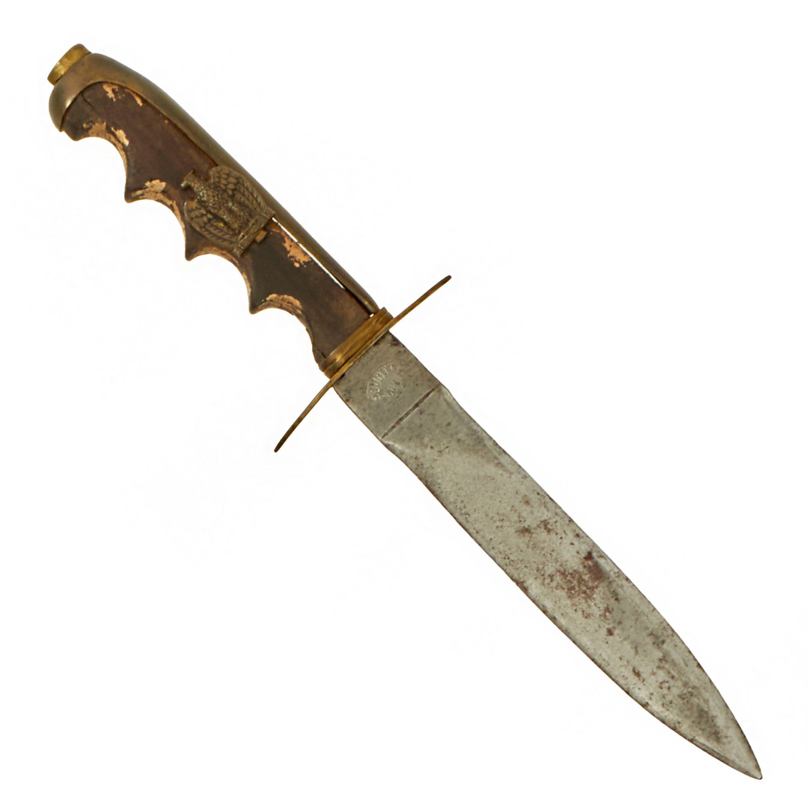 Original U.S. WWII GI “Trench Art” Fighting Knife Made from Italian Model 1888 Cavalry Officer’s Sword with MVSN Emblem