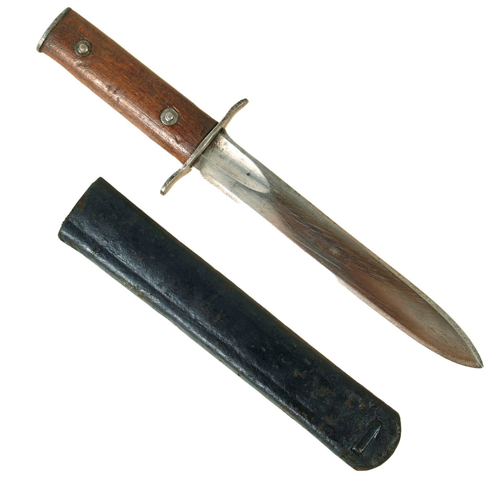 Original Italian WWI Arditi “Pugnale” Knife in Correct Leather Scabbard - Rare