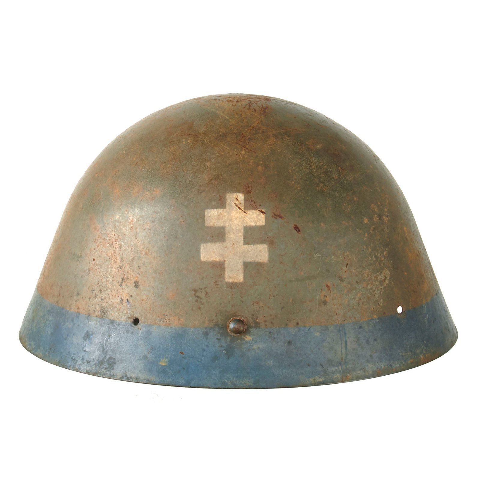 Original Slovakia Pre-WWII Vz32 M32 Egg-Shell Steel Helmet Shell with Eastern Front Markings
