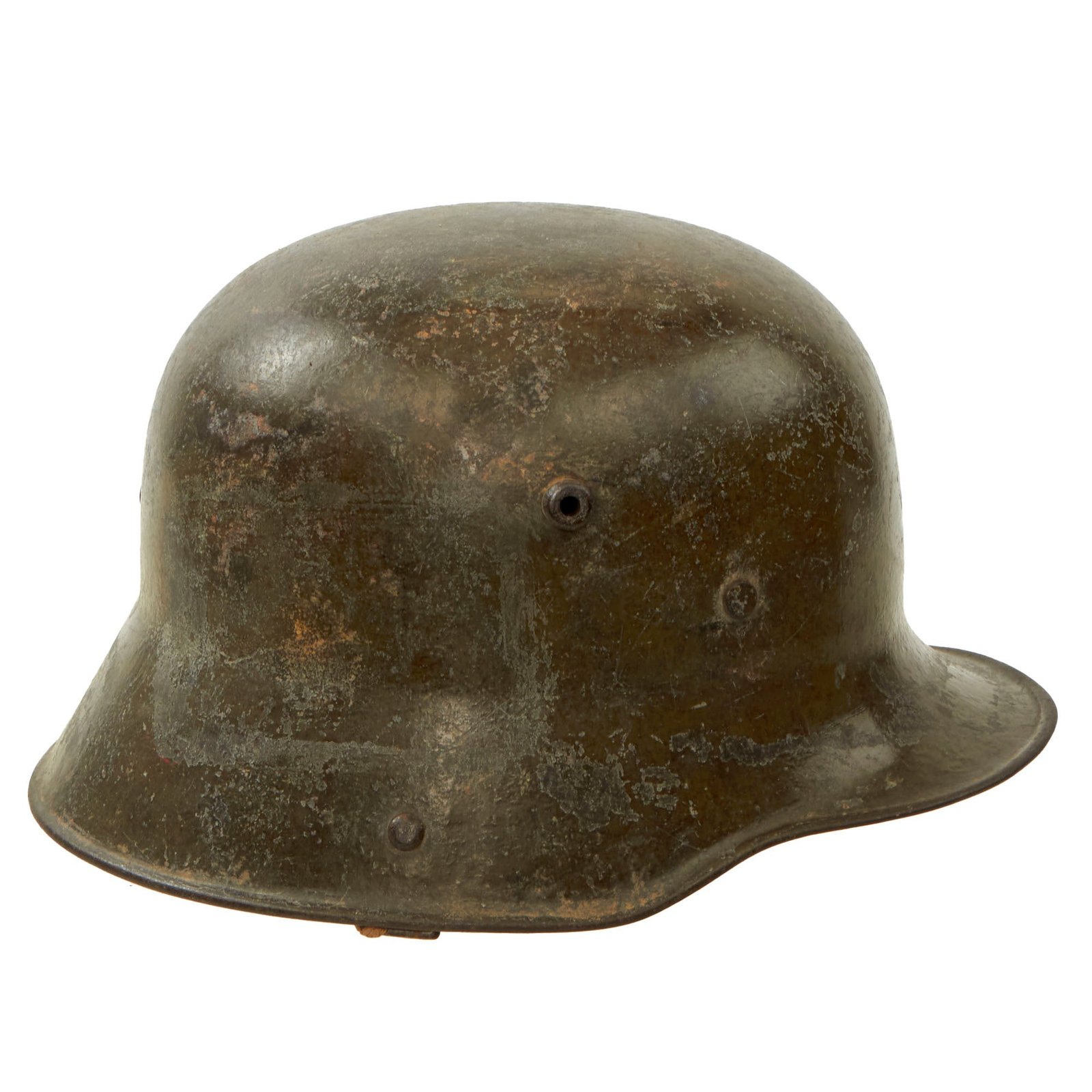 Original Imperial German WWI M16 Stahlhelm Helmet with Full Liner - Rare Maker W66