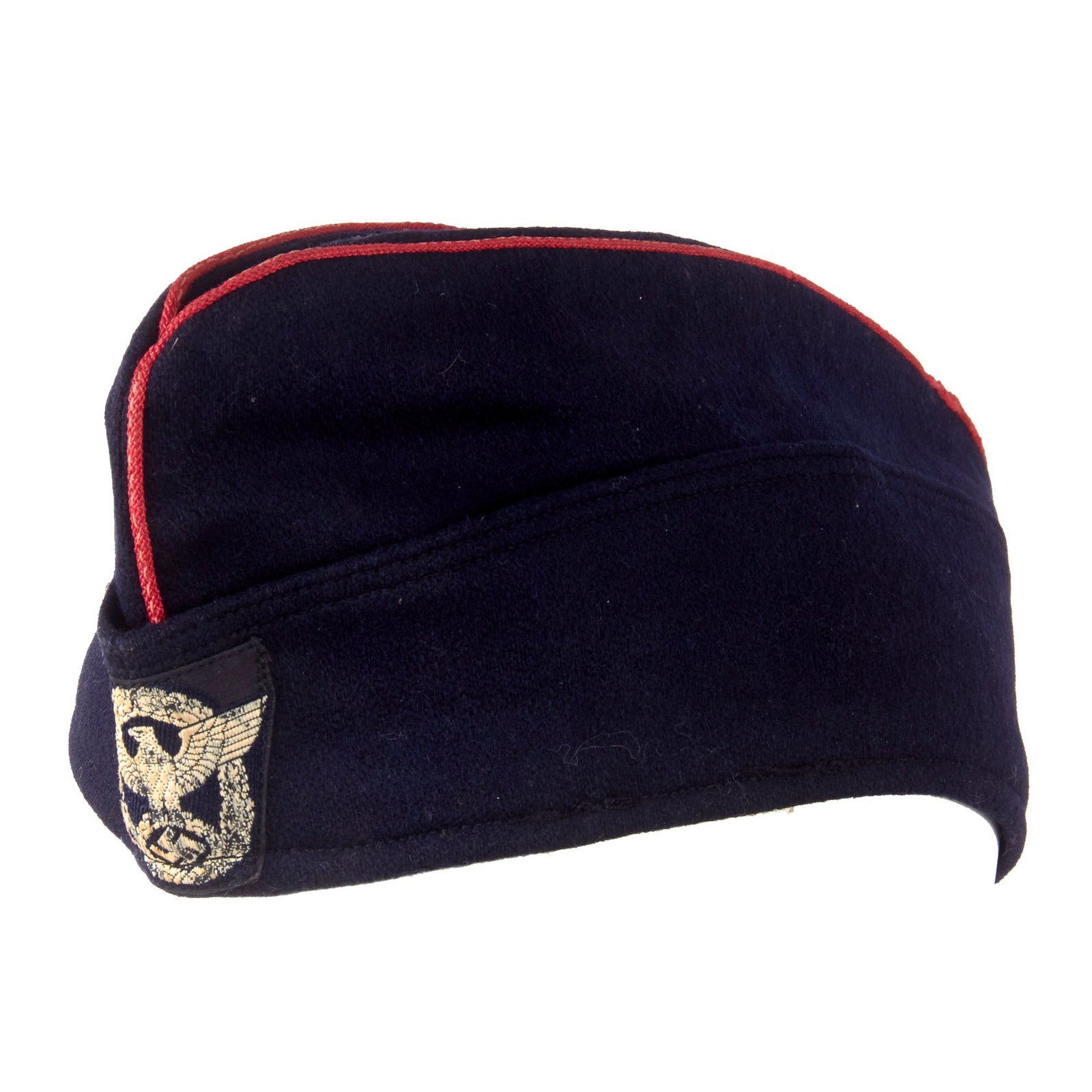 Original German WWII Fire Protection Police EM-NCO M38 Overseas Cap