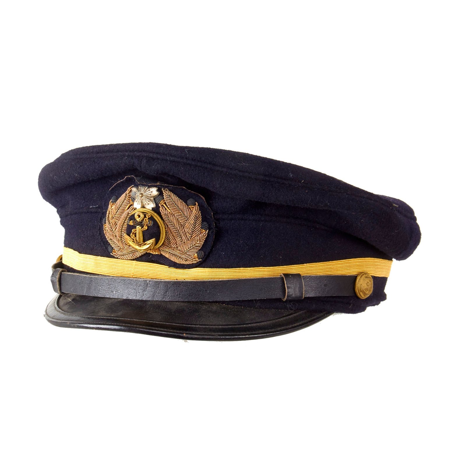 Original WWII Imperial Japanese Navy IJN Officer Visor Cap
