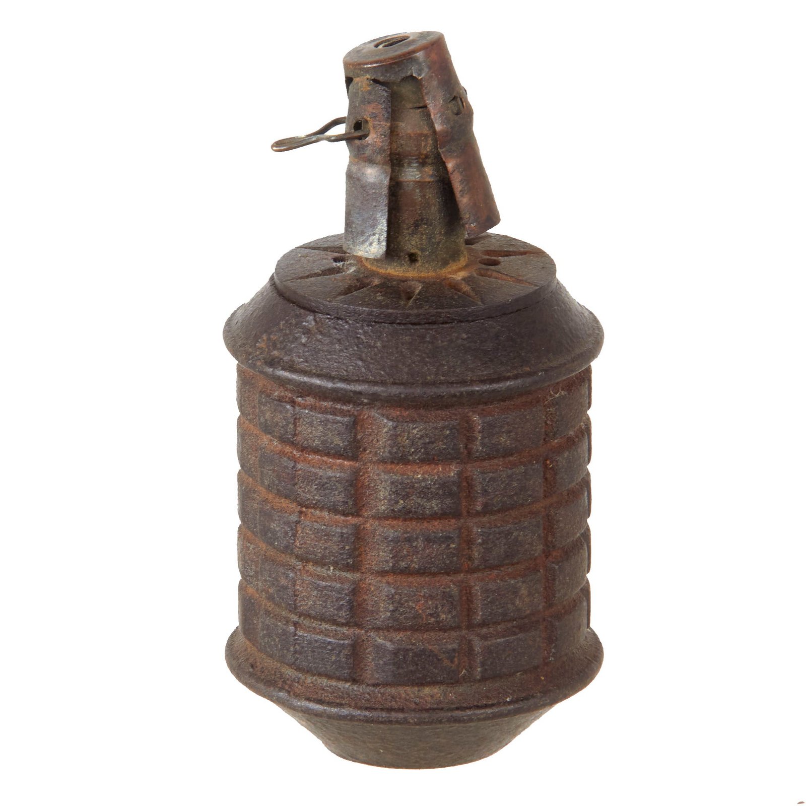 Original Japanese WWII Type 97 Inert Fragmentation Hand Grenade with Fuse - Dated 1941