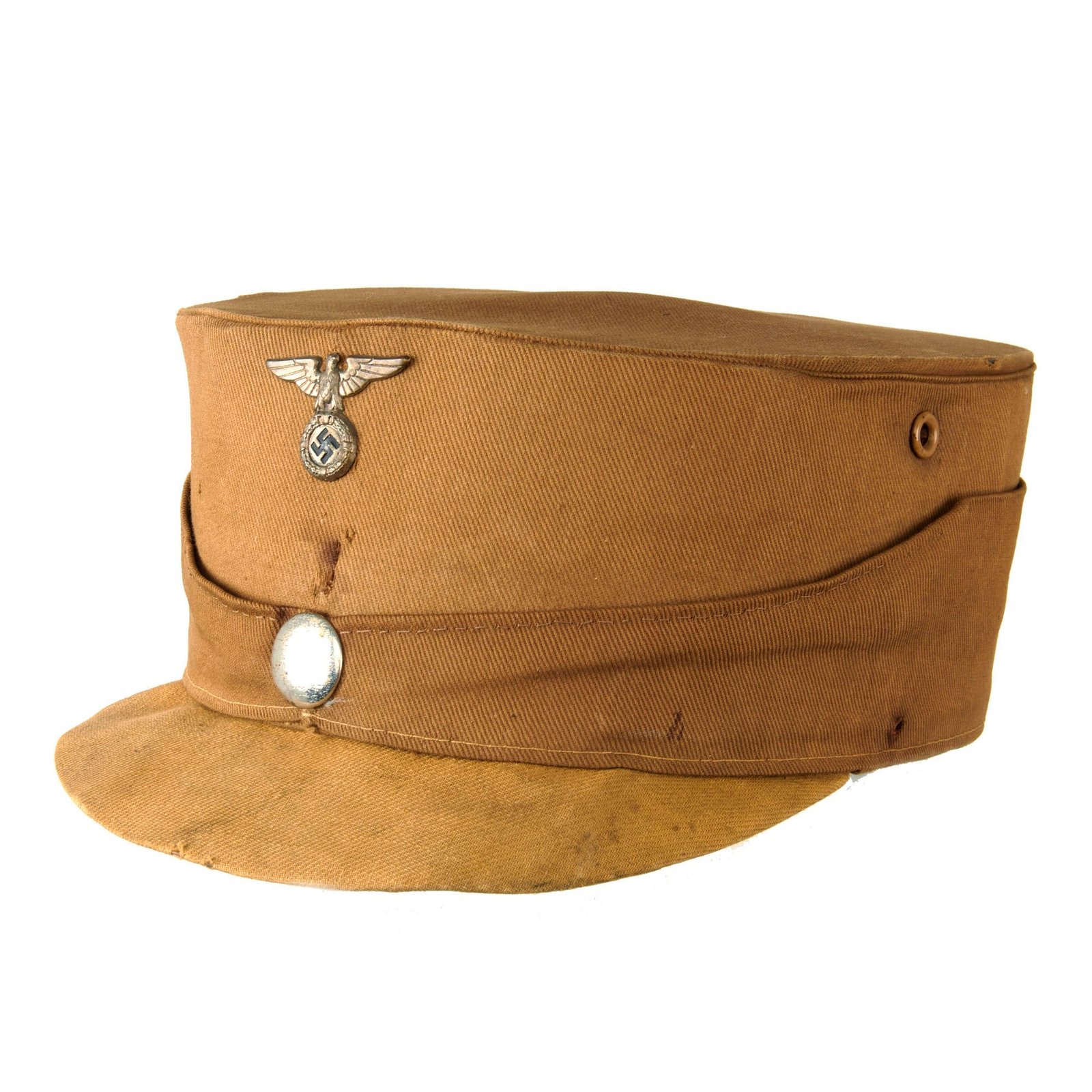 Original German WWII Early SA General Issue Stormtrooper Tan "Coffee Can" Kepi by L. Krauth