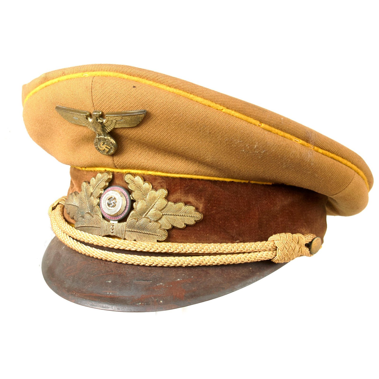 Original German WWII NSDAP Reichsleitung National Level Political Leader's Visor Cap - Missing Sweatband