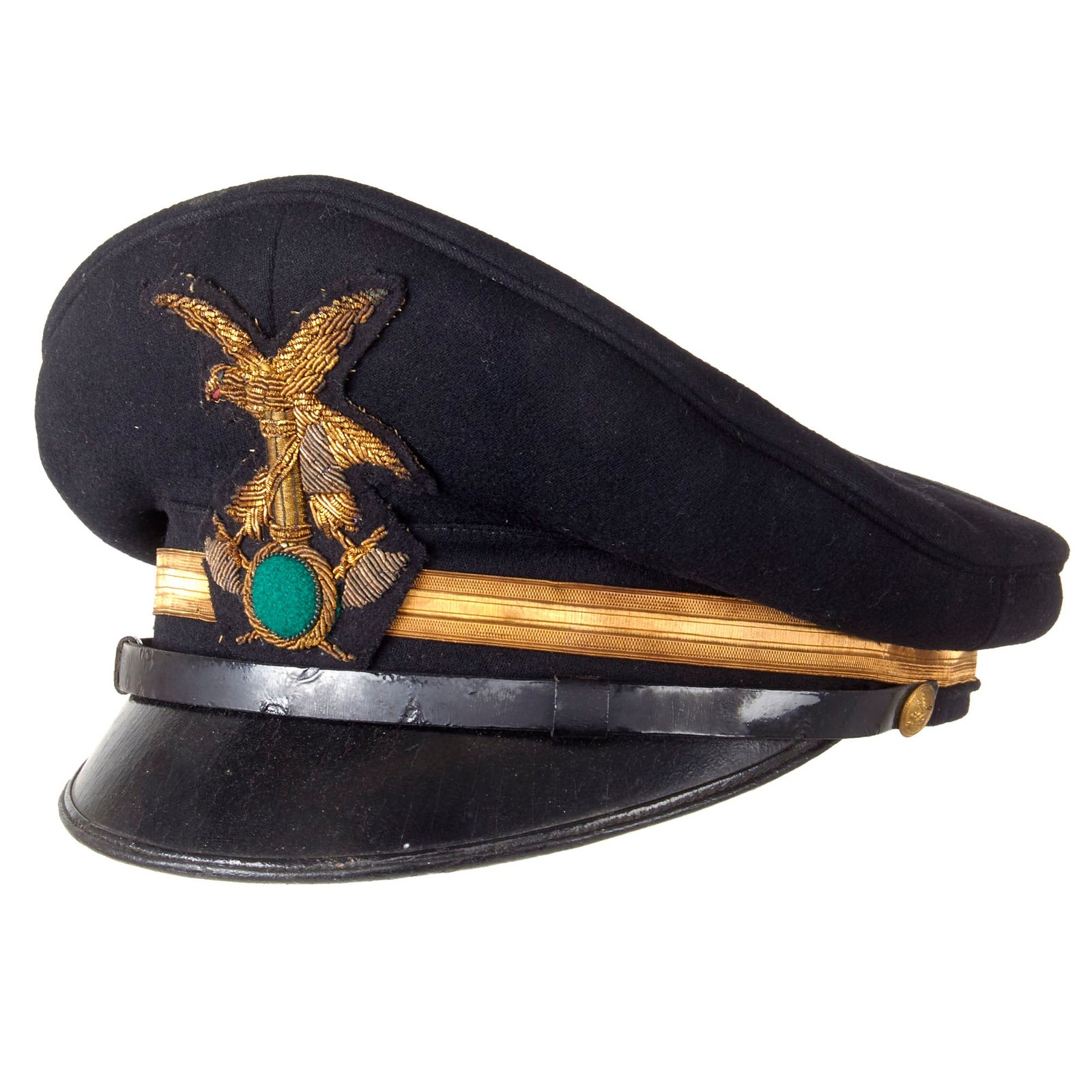 Original WWII Italian Engineer Officer's Evening Dress Peaked Visor Cap