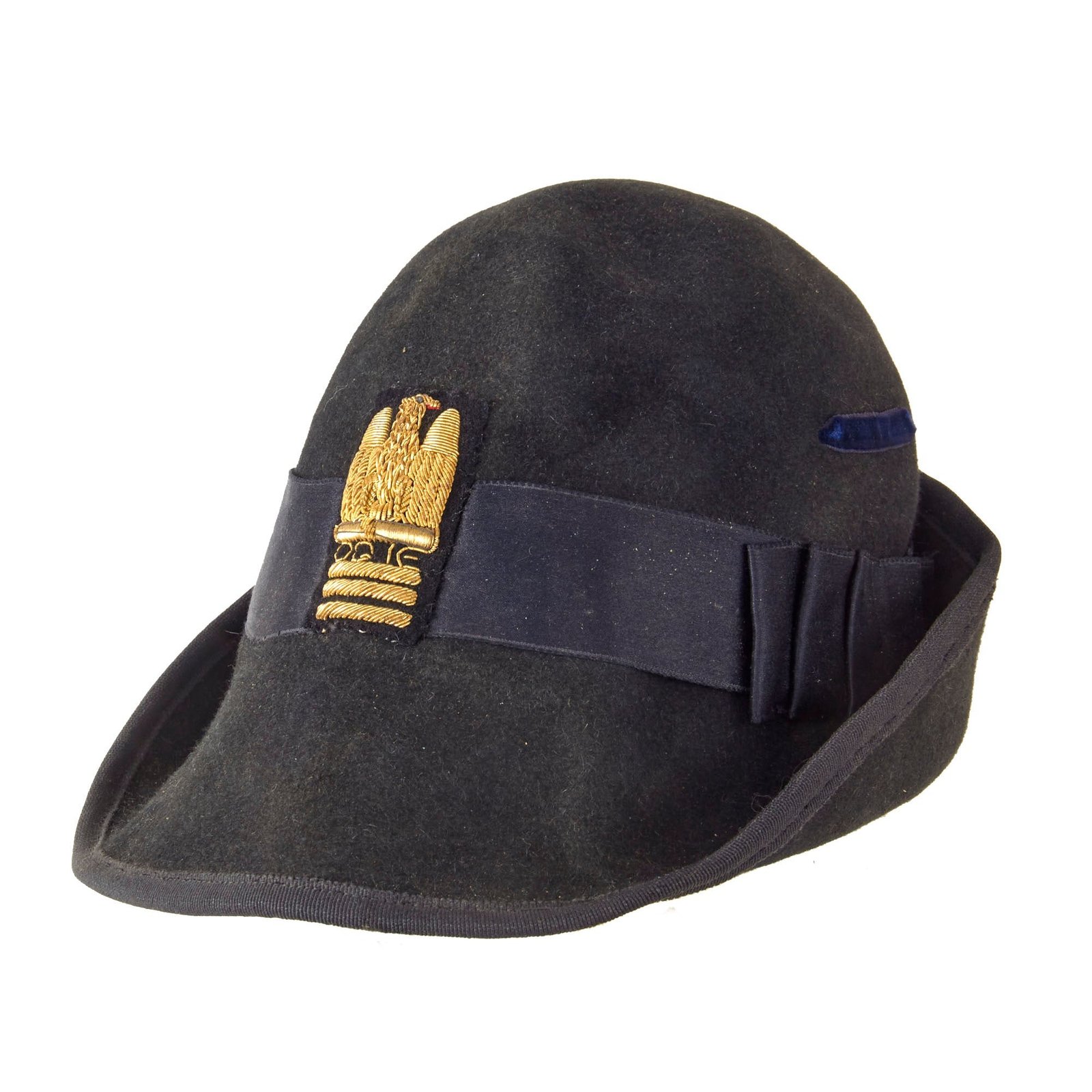 Original WWII Royal Italian Army Alpine Fascist MVSN Alpini Cap with Bullion Badge