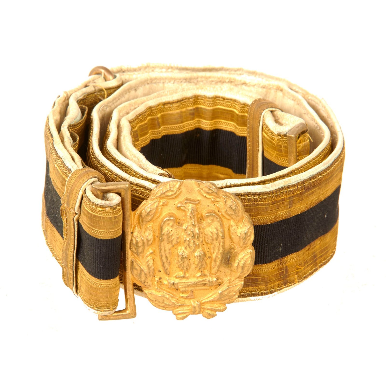 Original Italian WWII MVSN Blackshirt Officer’s Brocade Dress Belt with Buckle