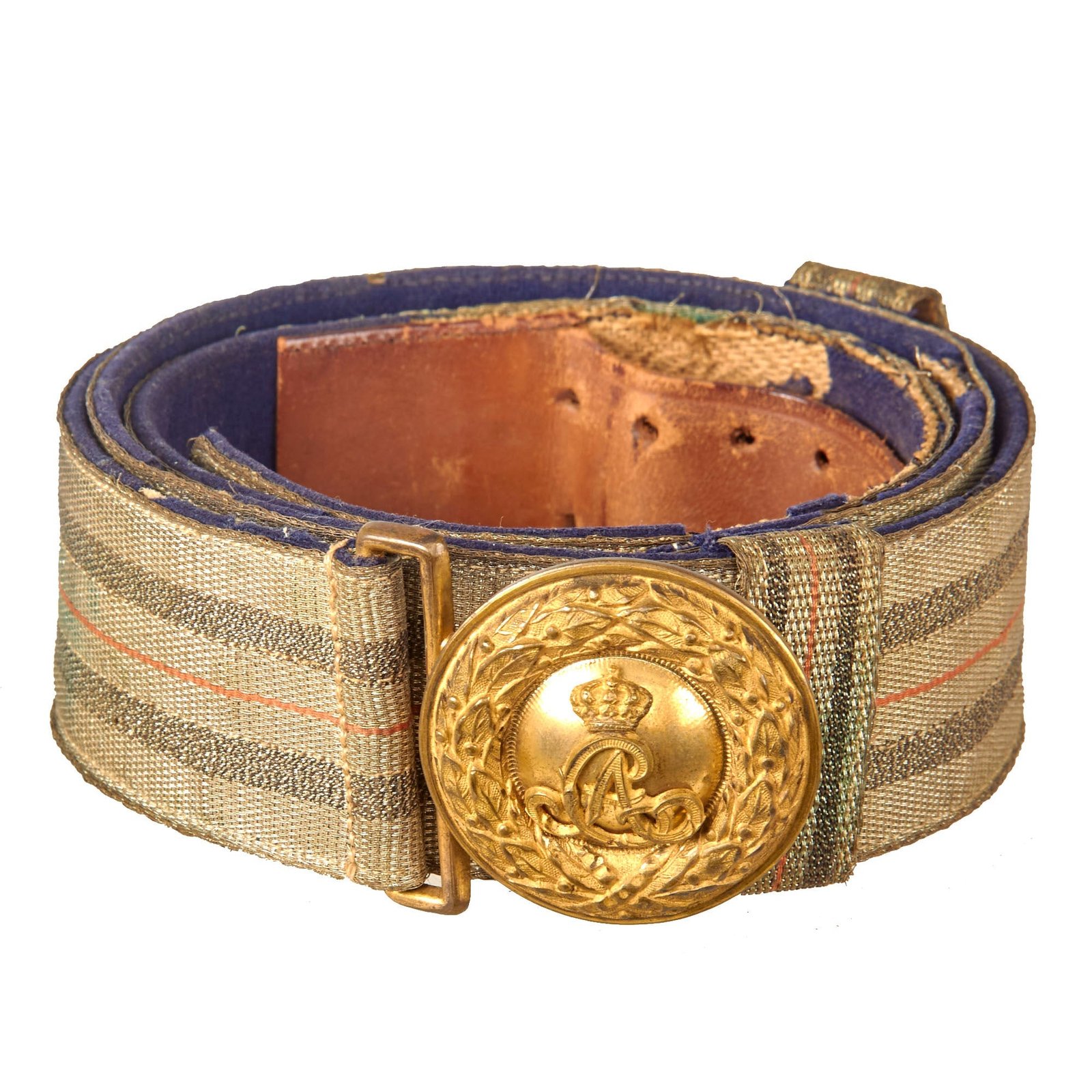Original German WWI Imperial German Saxon Officer Brocade Belt