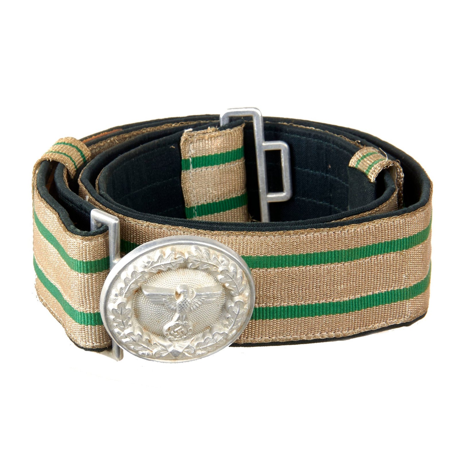Original German WWII National Forestry Service Officials Dress Brocade Belt with Buckle by F. W. Assmann & Söhne