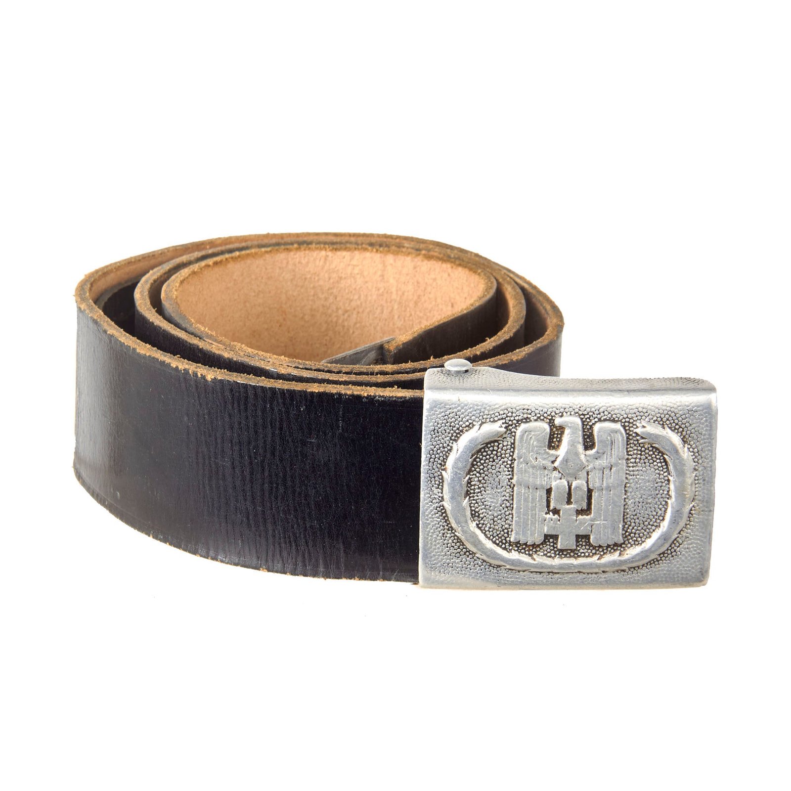 Original German WWII Red Cross DRK Belt with Aluminum Buckle by Overhoff & Cie. of Lüdenscheid