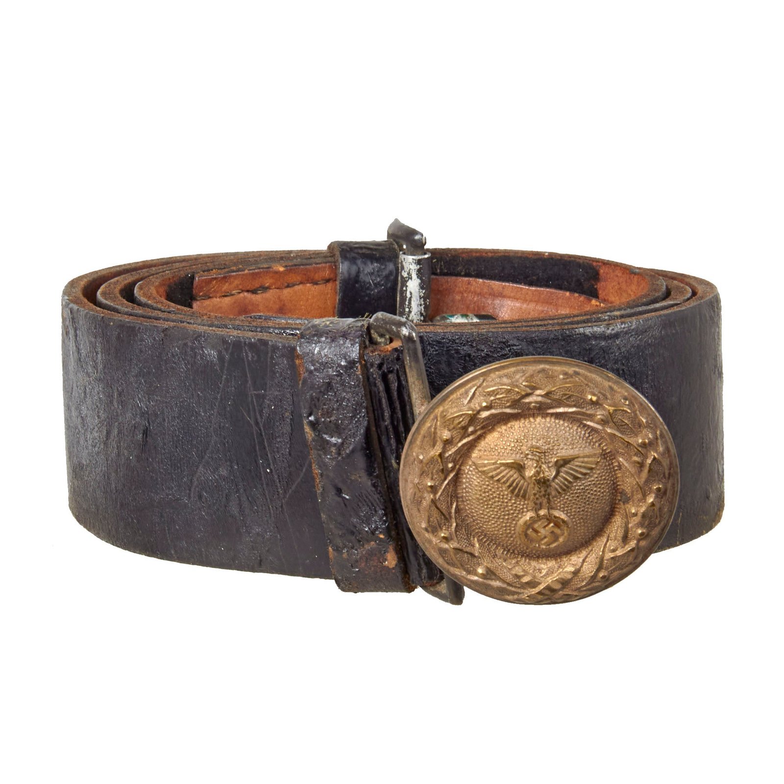Original German WWII Diplomatic Corps - Government Official Buckle with Felt Padded Leather Belt