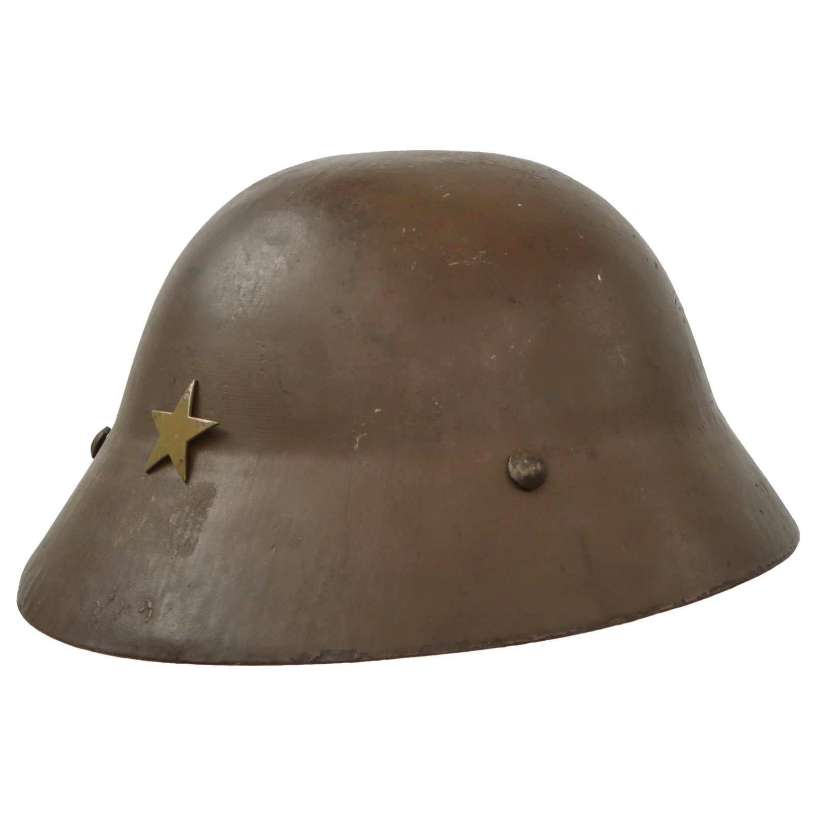Original Imperial Japanese Army WWII Type 90 Civil Defense Helmet with Star & Liner
