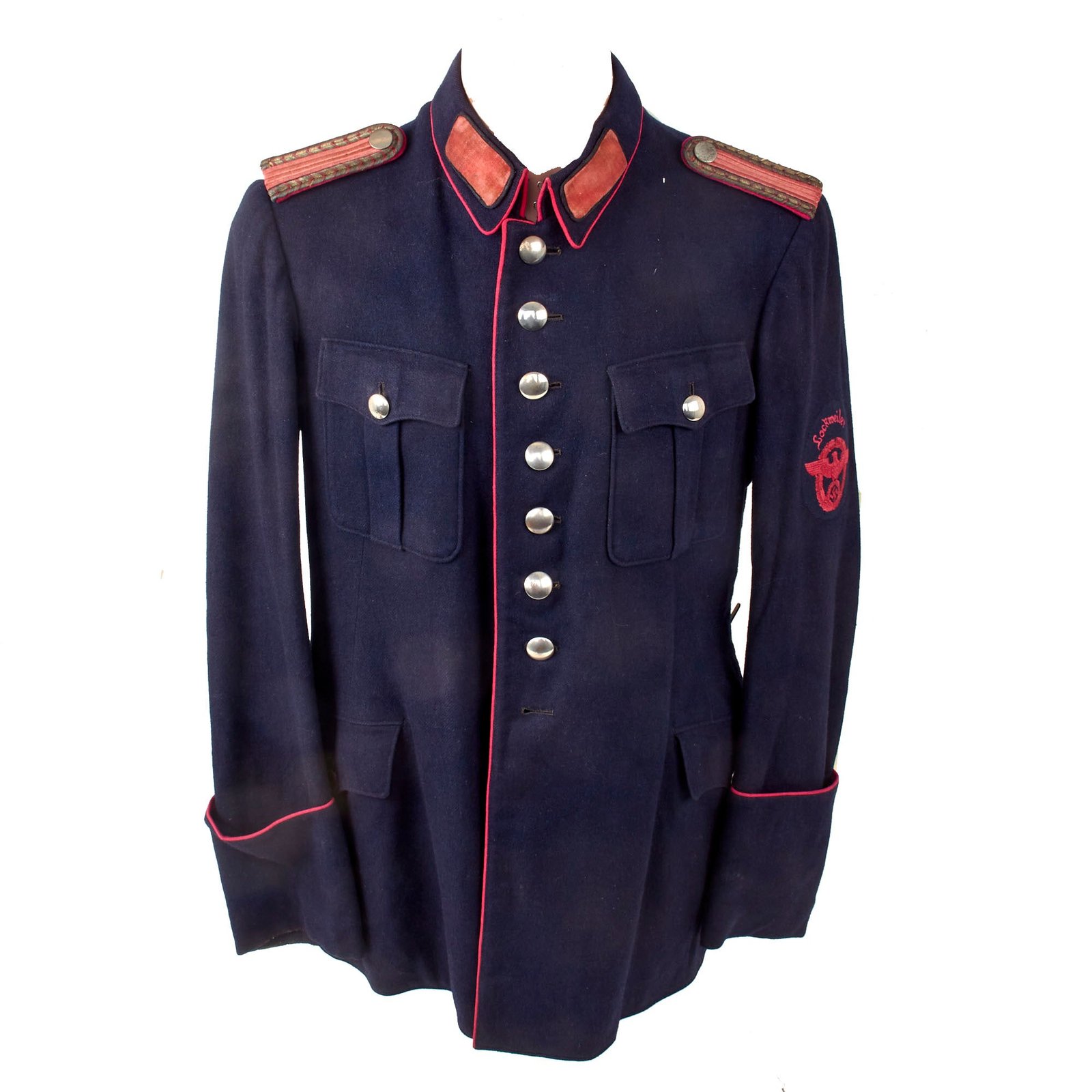 Original German WWII Lockweiler Feuerschutzpolizei Fire Protection Police Wachtmeister NCOs M36 Uniform Tunic