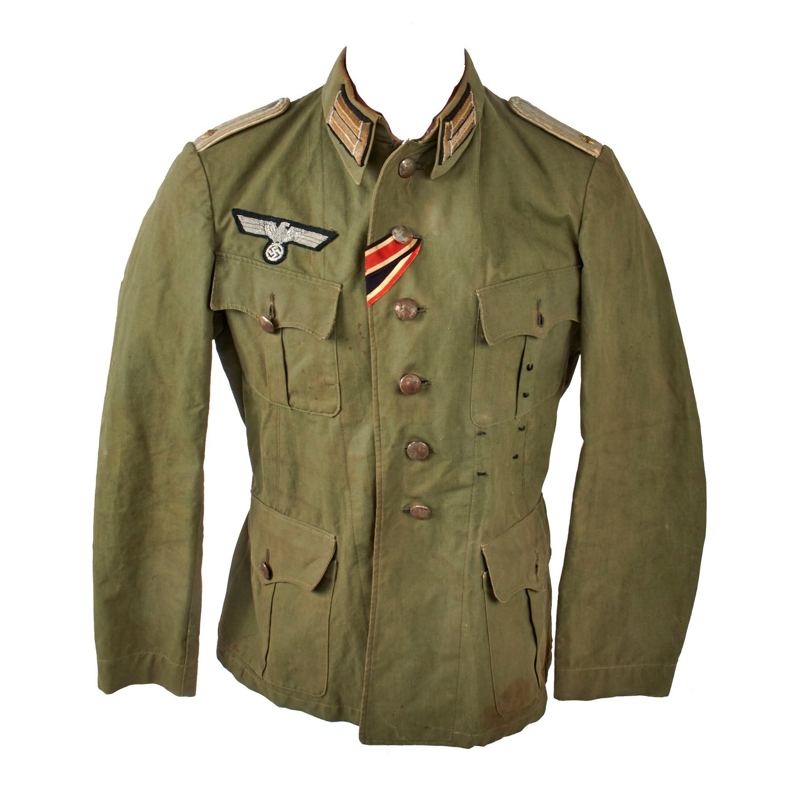 Original German WWII Heer Army Infantry Oberleutnant Officer M36 "Russian Cloth" Field Uniform Tunic by L. Stromeyer & Co. - Dated 1941