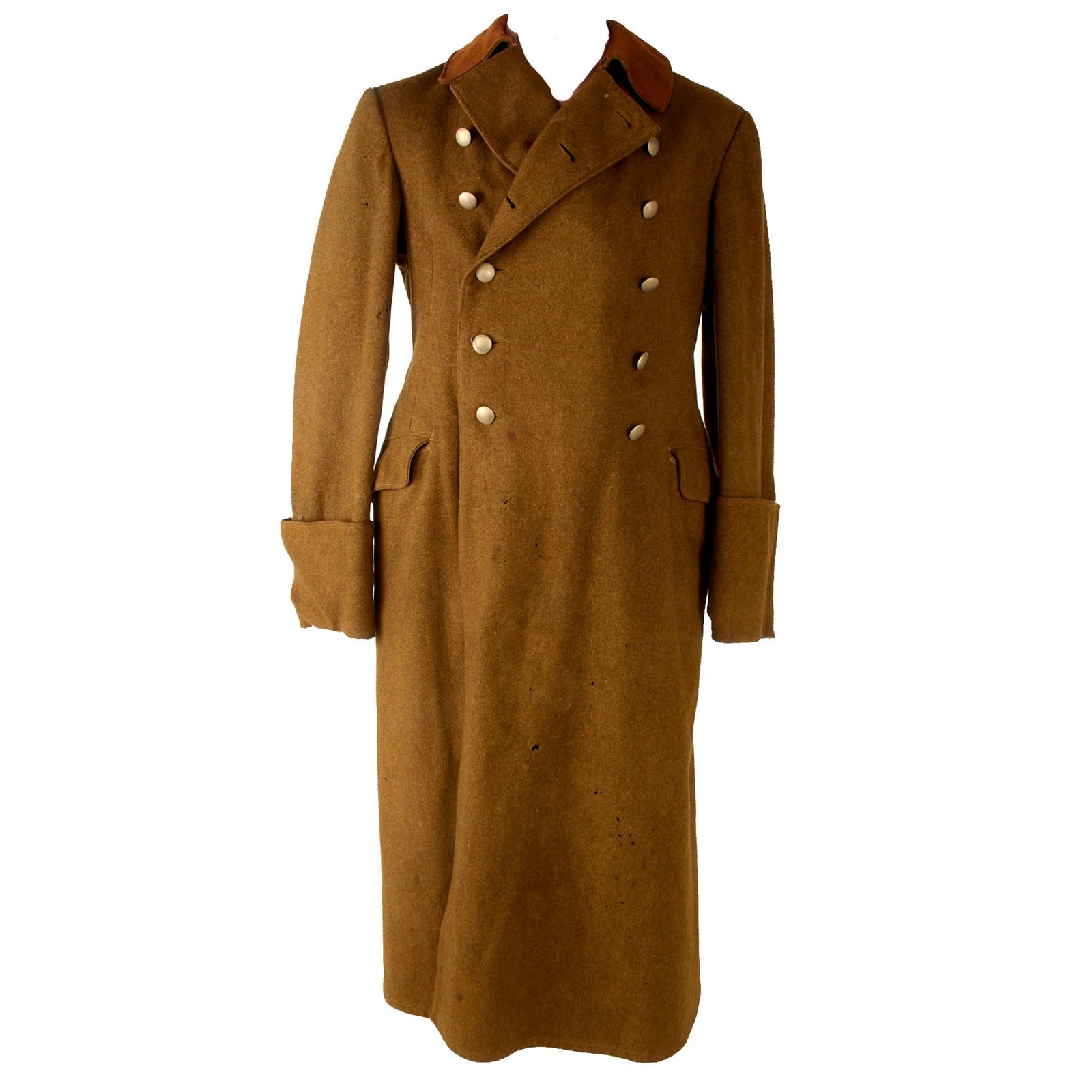 Original WWII German Brown Wool Mantel Greatcoat - As Used by NSDAP, SA, NSKK, and Others