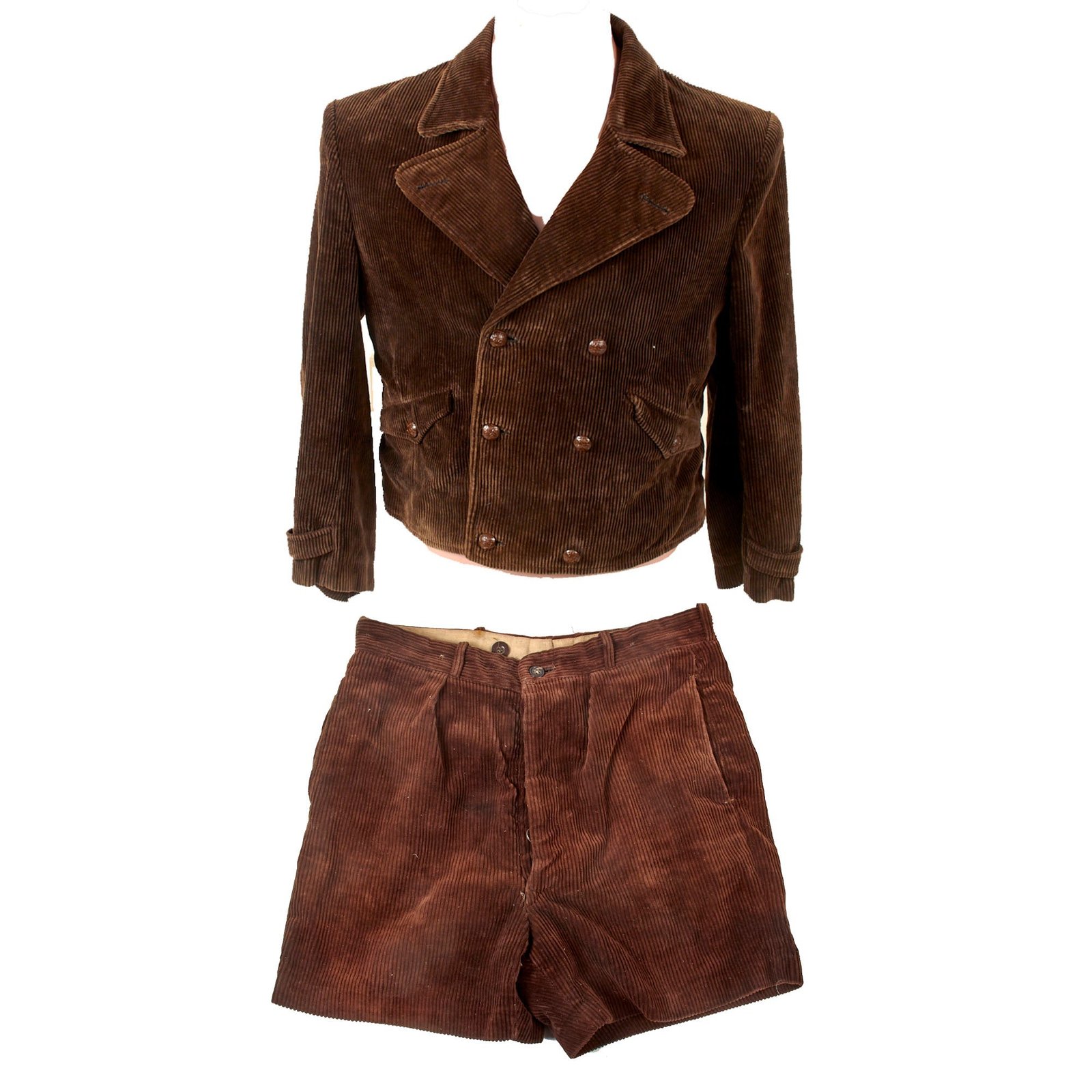 Original German WWII HJ League of German Girls Corduroy Uniform Climbing Vest and Shorts - BDM JM Kletterweste