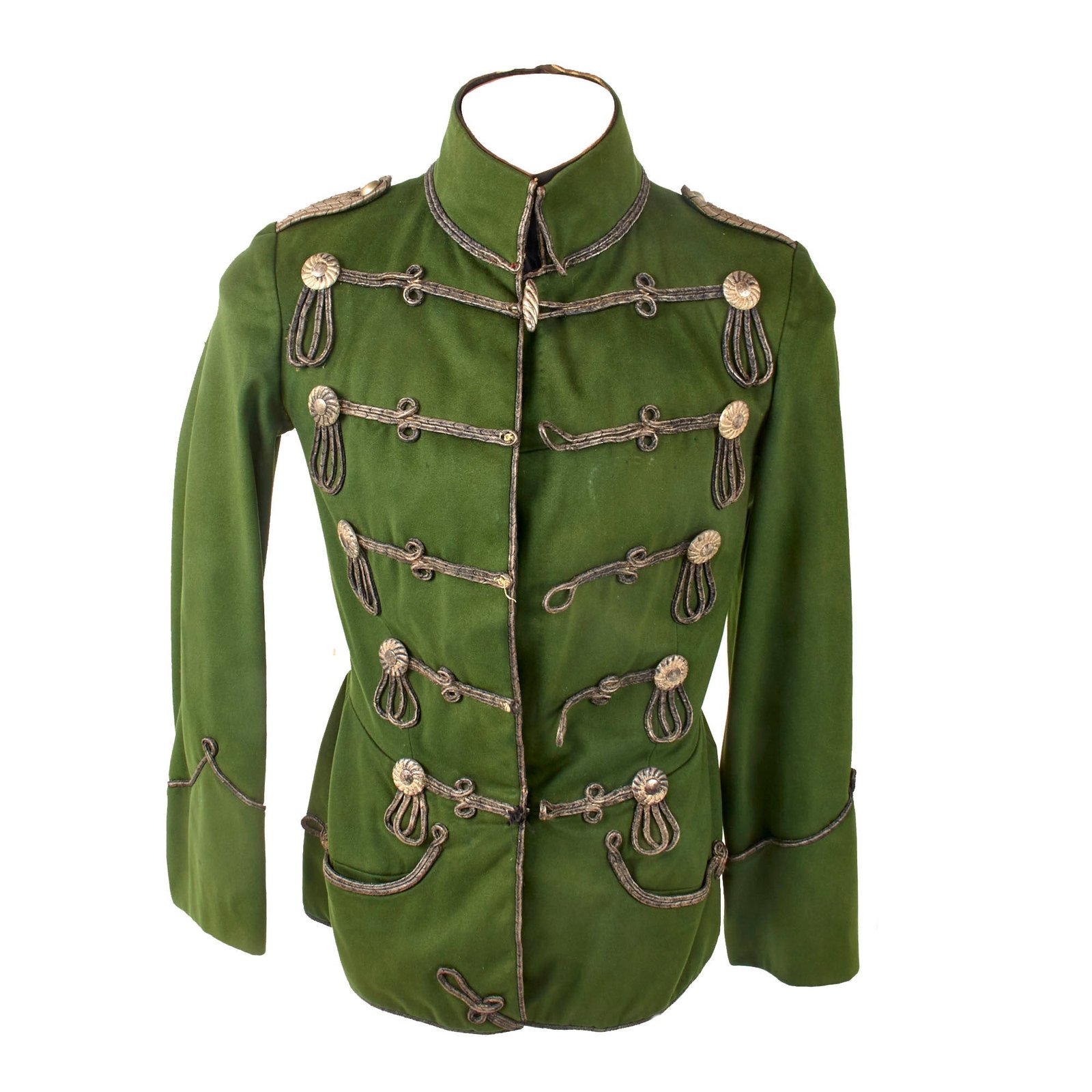 Original Imperial German Pre-WWI 11th Hussar Cavalry Regiment Green Atilla Tunic