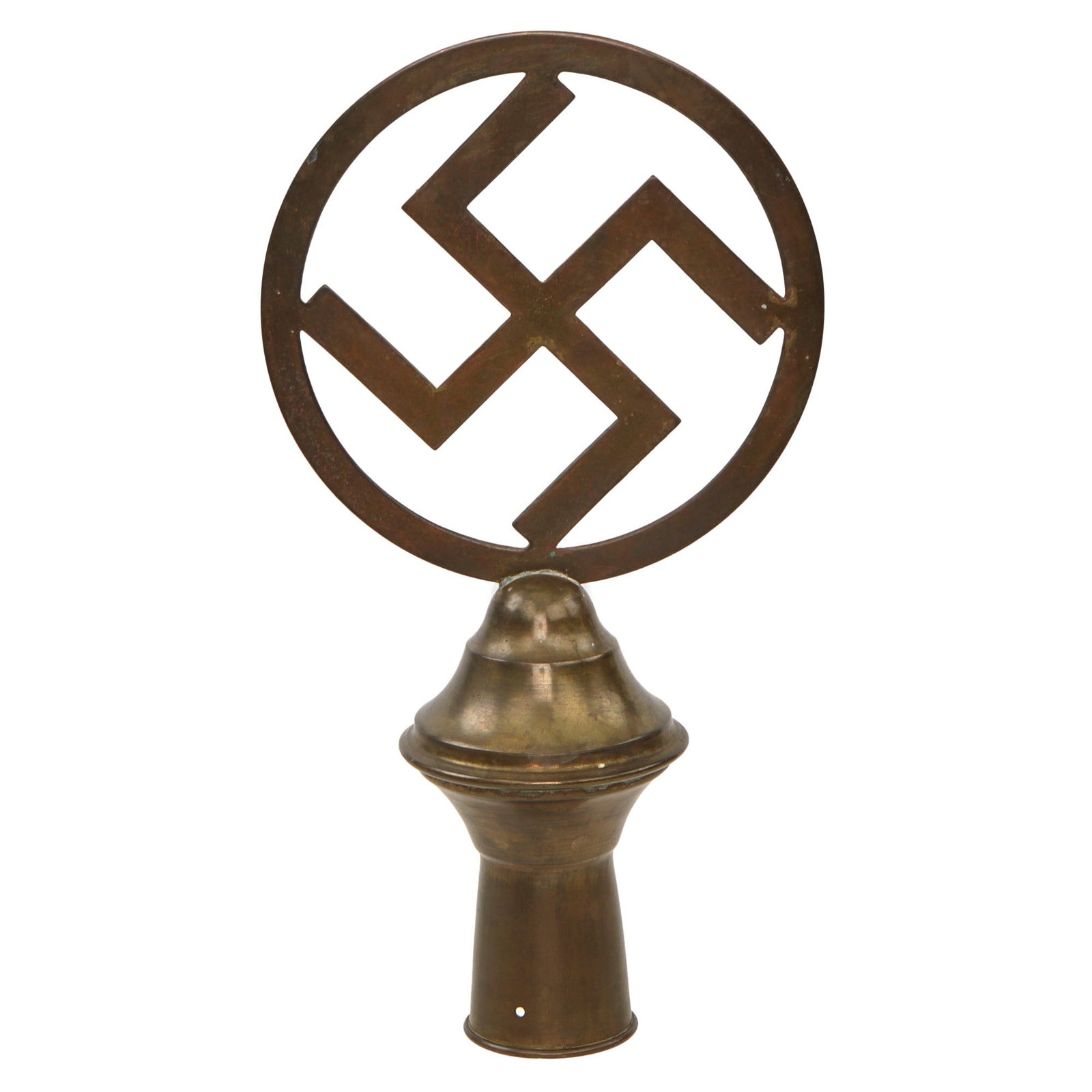 Original German WWII NSDAP National Socialist Party Brass Flag Pole Finial "Topper"