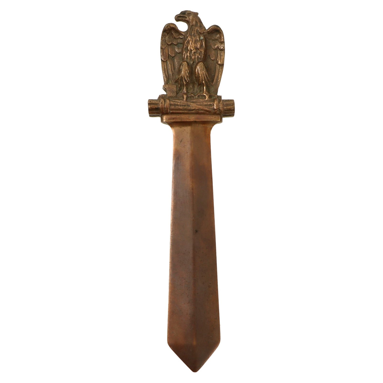 Original Italian WWII Fascist Bronze Letter Opener - 9 ¾” Long