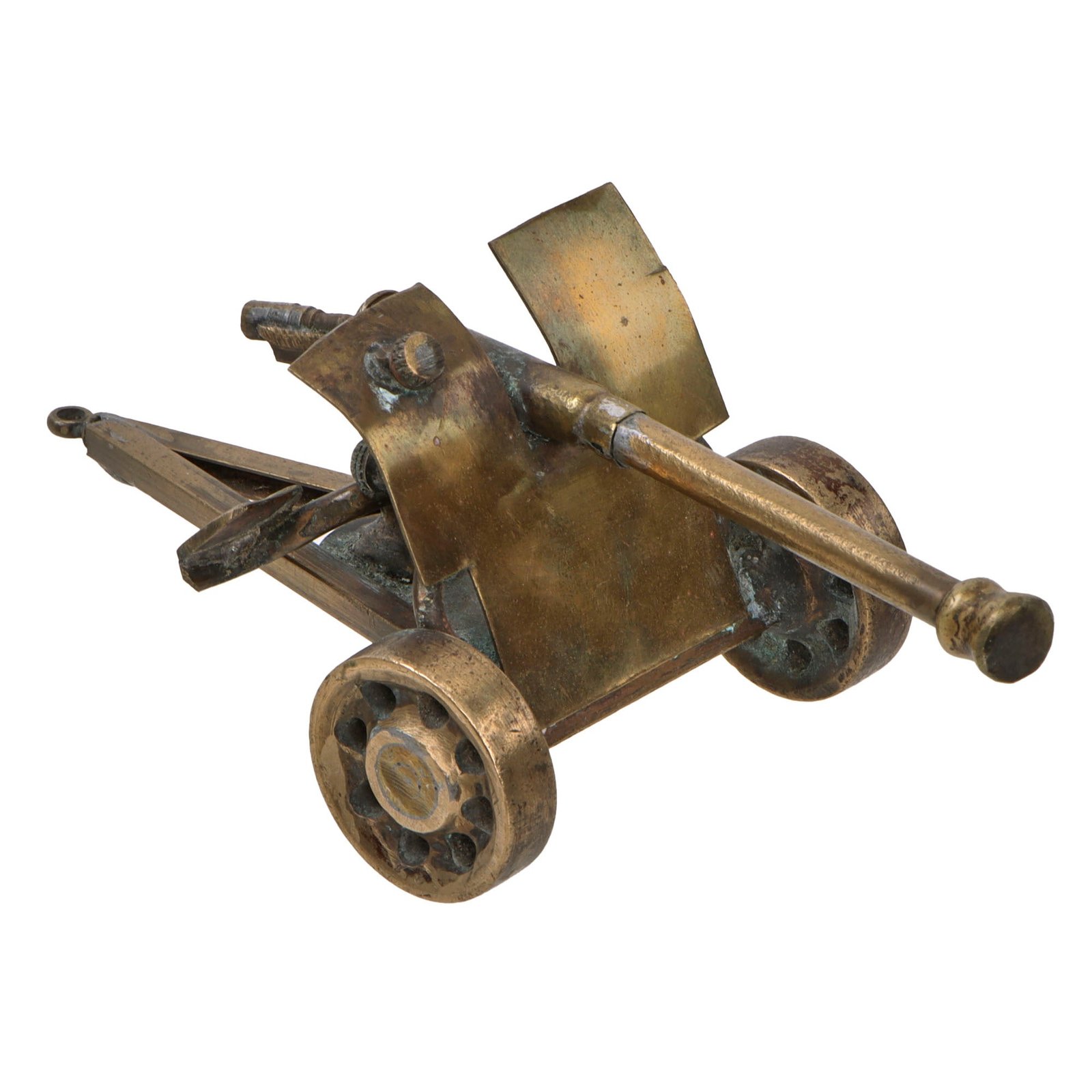 Original German WWII Trench Art PaK40 Anti-Tank Gun with Breech Made from British .303 Casing - Inert