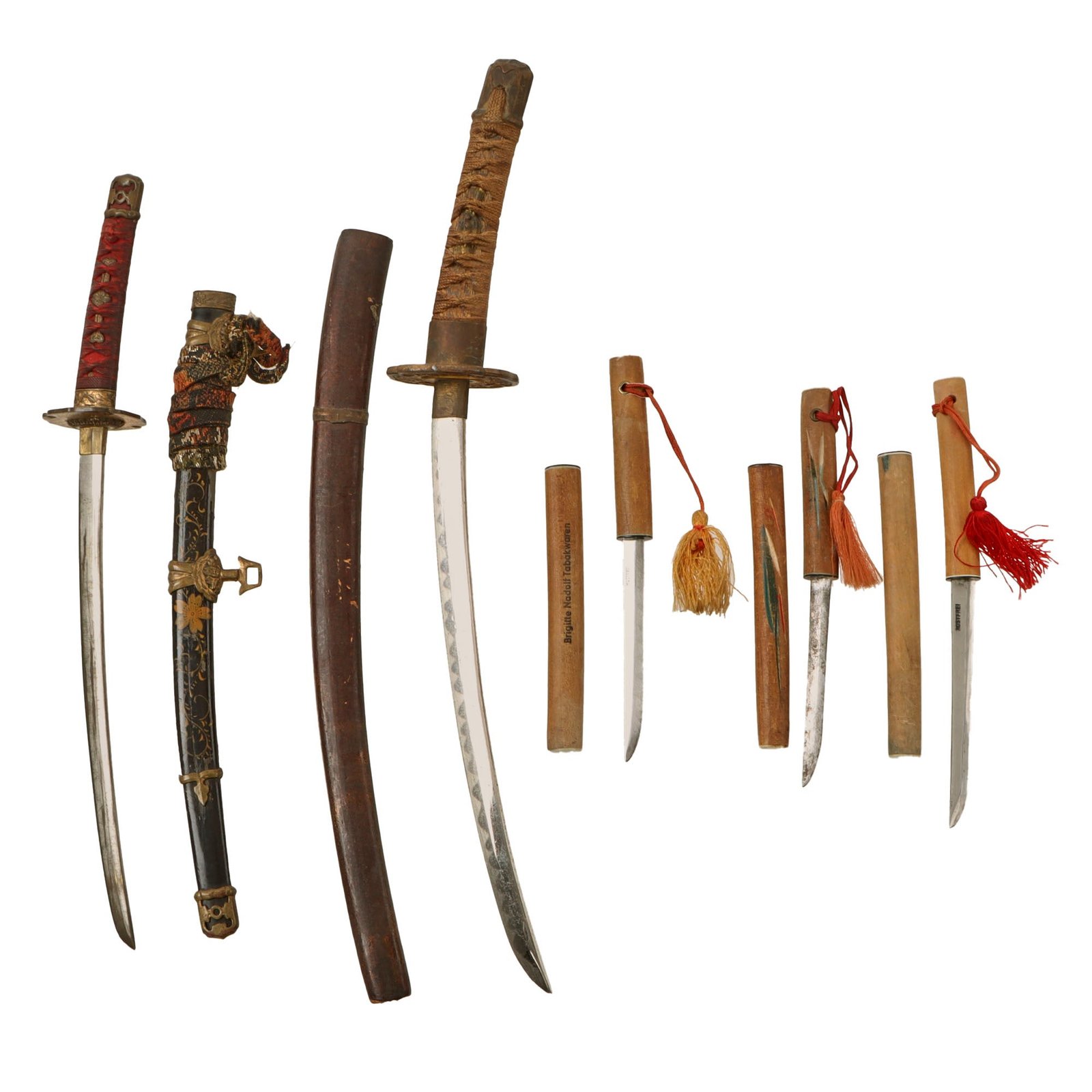 Original WWII Era Japanese Miniature Replica Sword Collection - Some German Made