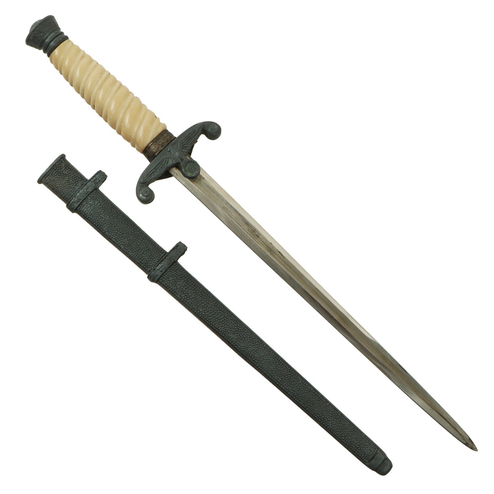 Original German WWII Miniature Salesman's Sample Army Heer Officer Dagger with Scabbard