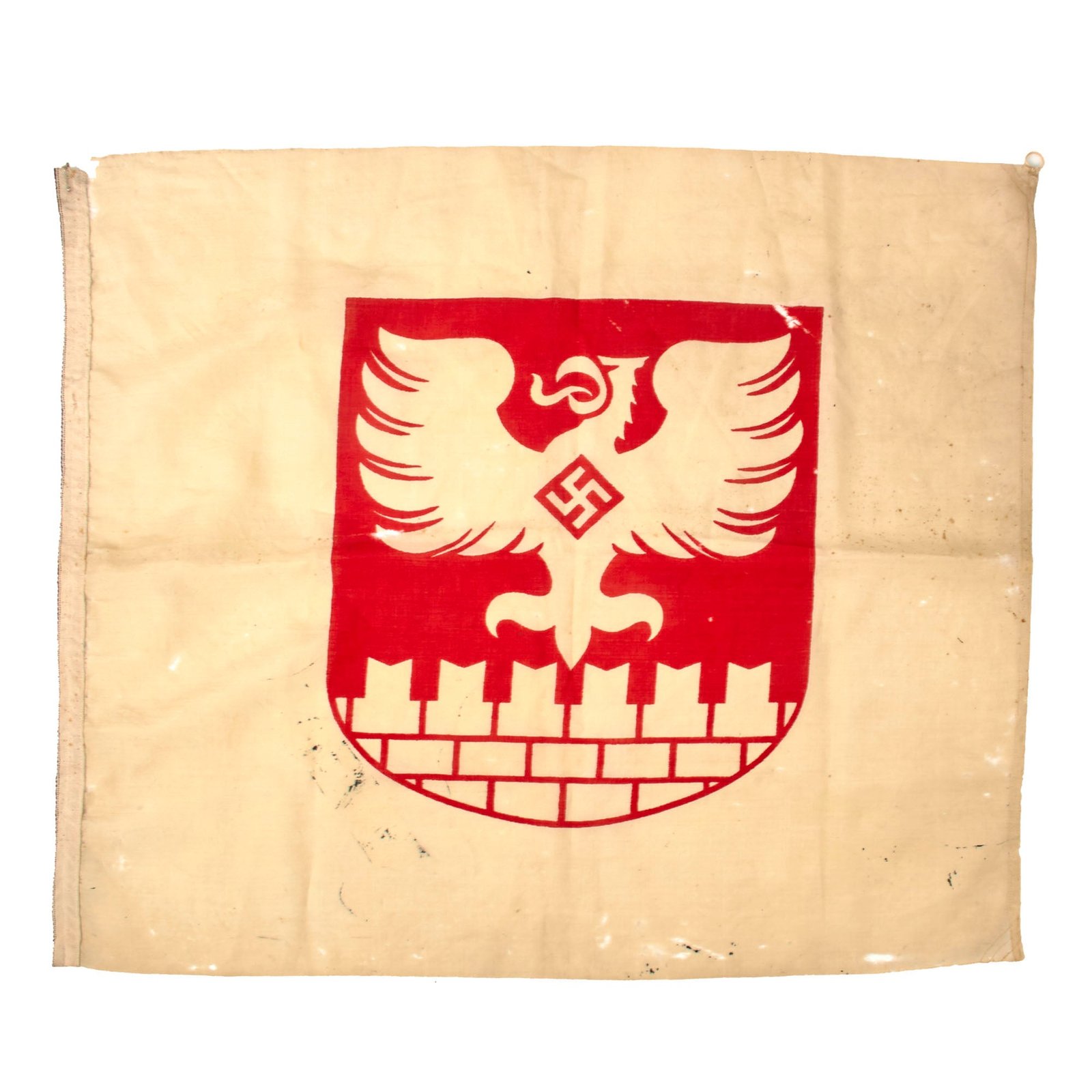 Original German Pre WWII 1933 - 1934 Hansabund Flag by Bonner Fahnenfabrik - 31" x 34"