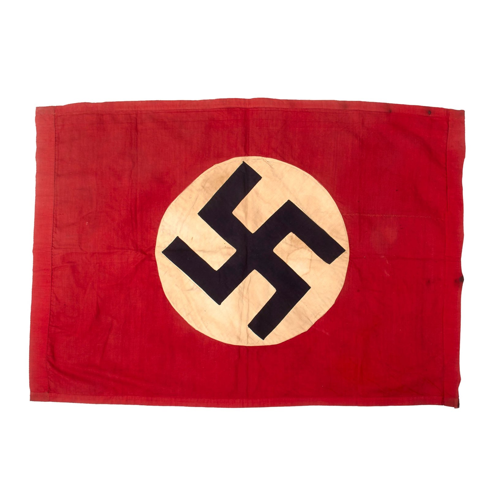 Original German WWII NSDAP Double Sided National Political Flag - 26" x 35"