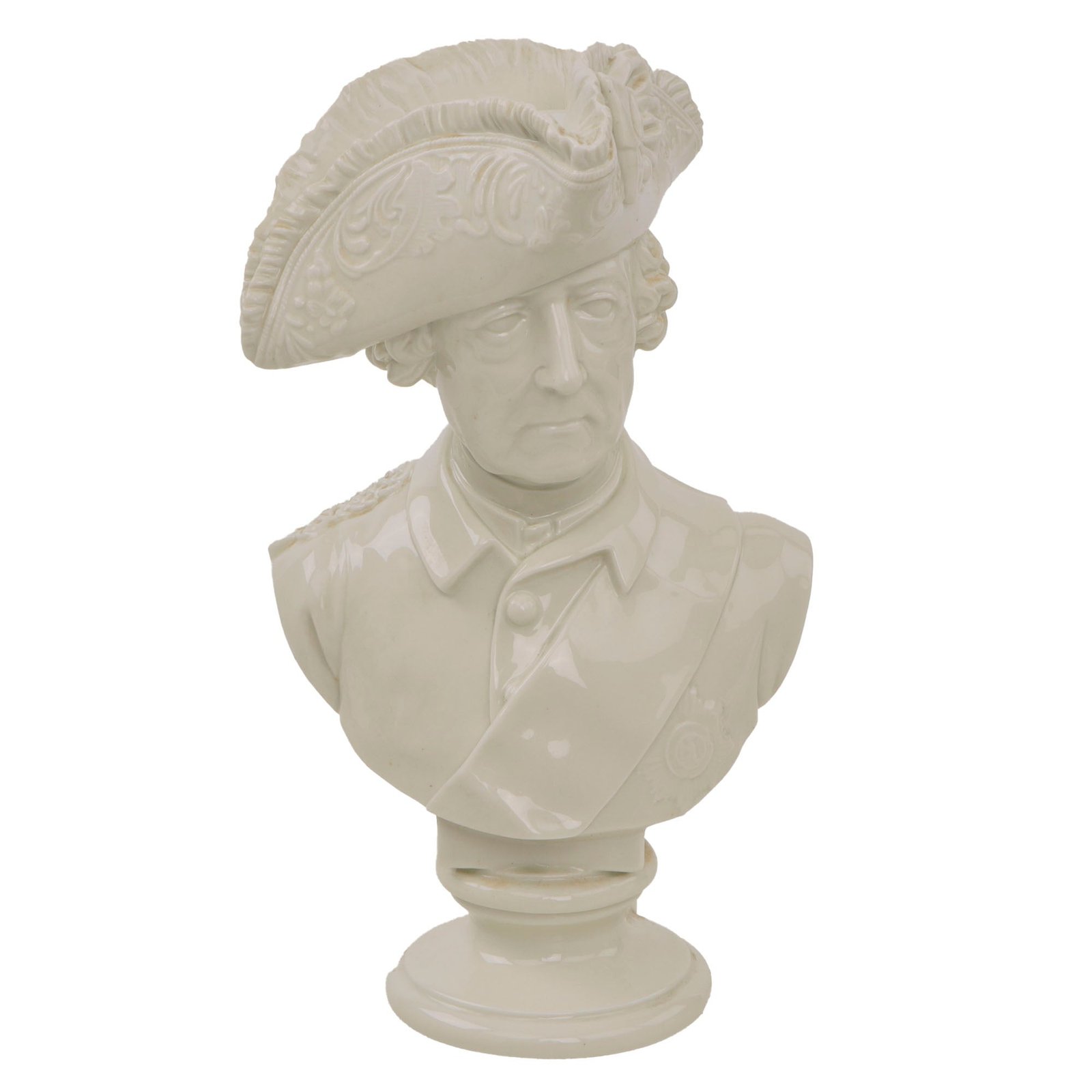 Original German Pre-WWII Era Porcelain Frederick the Great Bust by Rosenthal of Selb, Bavaria