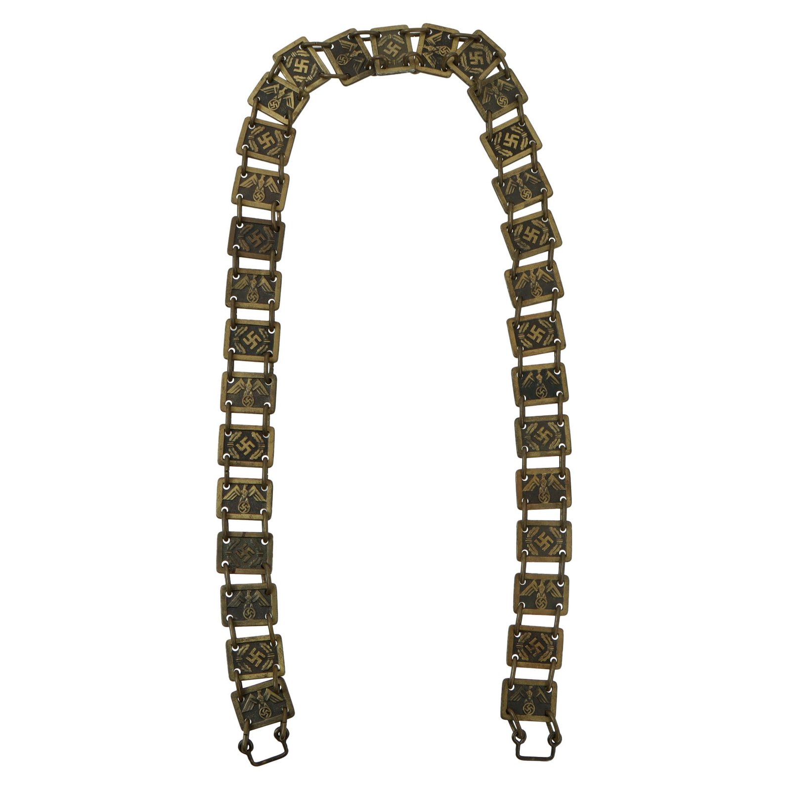 Original German WWII NSDAP Political Leader Standard Bearer Gorget Chain by Matthias Oechsler & Sohn of Ansbach - RZM M1/14