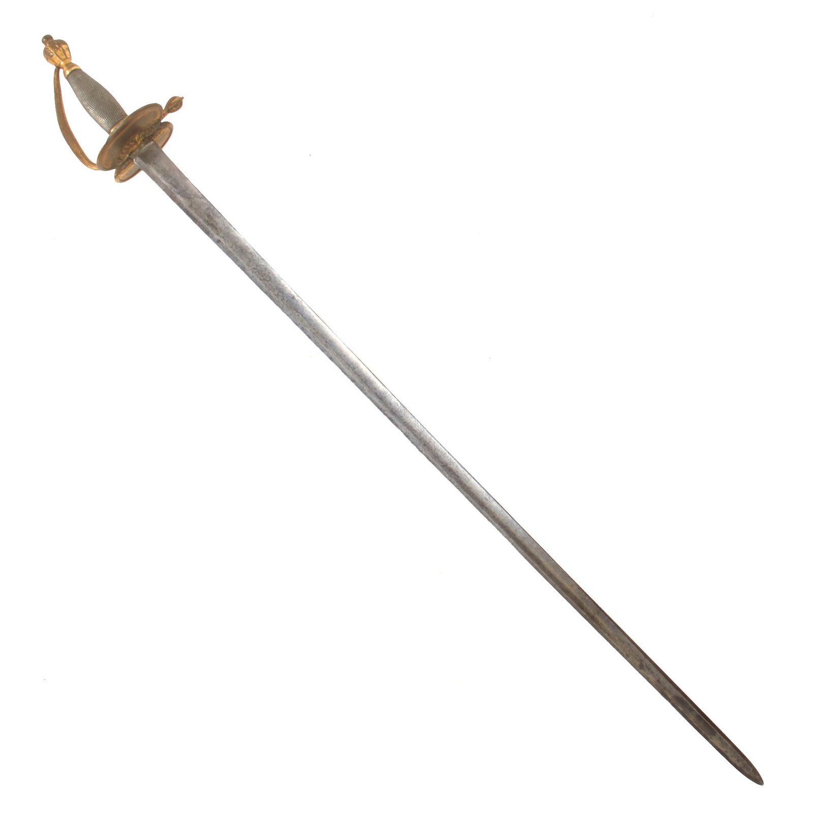 Original British Napoleonic P1796 Officer’s Spadroon with George III Cypher and Folding Guard