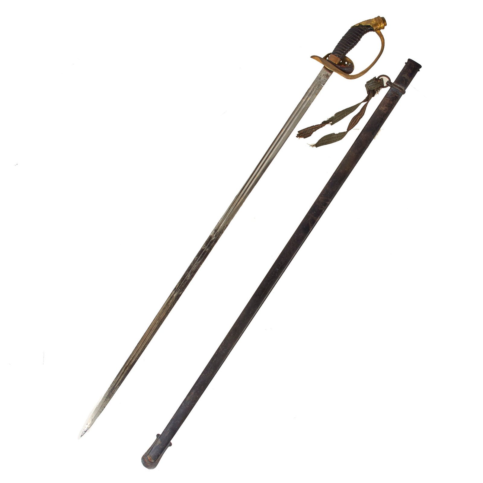 Original Imperial German WWI M-1889 Württemberg Officer’s Sword with Scabbard and Remnants of Sword Knot