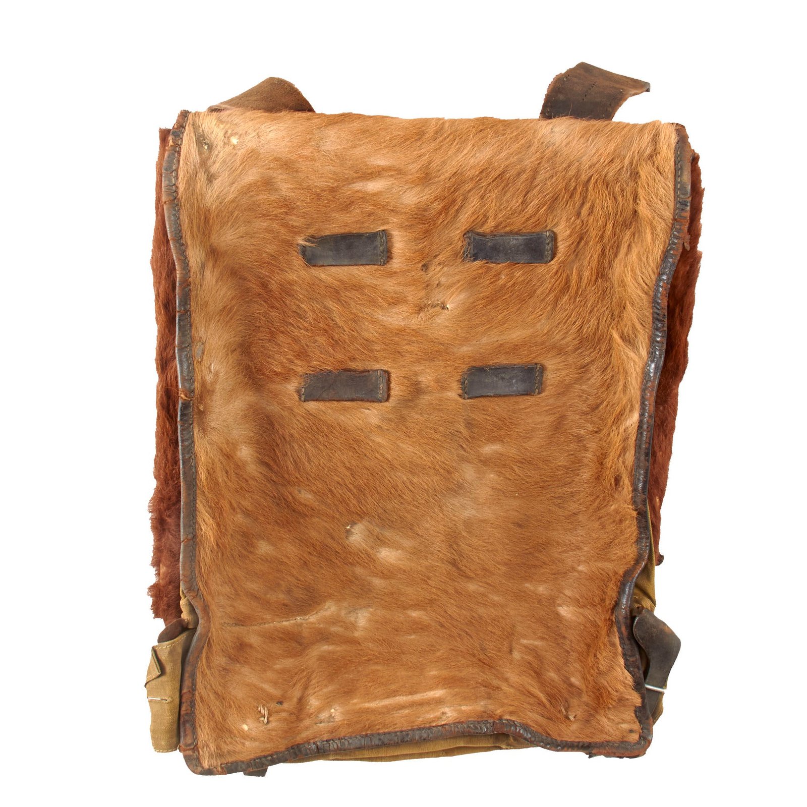 Original German Pre WWII Waffen SS Marked Tornister 34 Cowhide Backpack - RZM 01 / 37 SS - Schutzstaffel